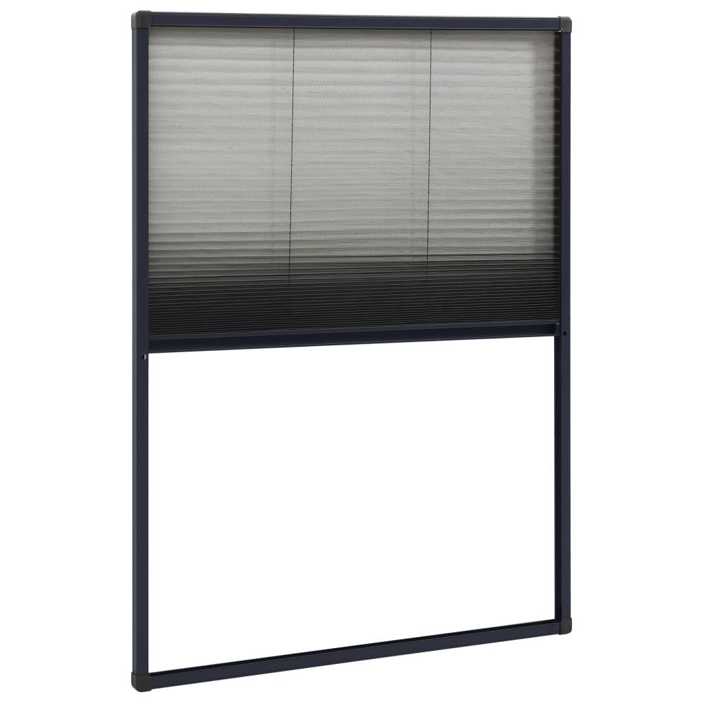 furnicato Moskitonetz Plissee Insektenschutz für Dachfenster 80x120 cm Anthrazit (1 St)