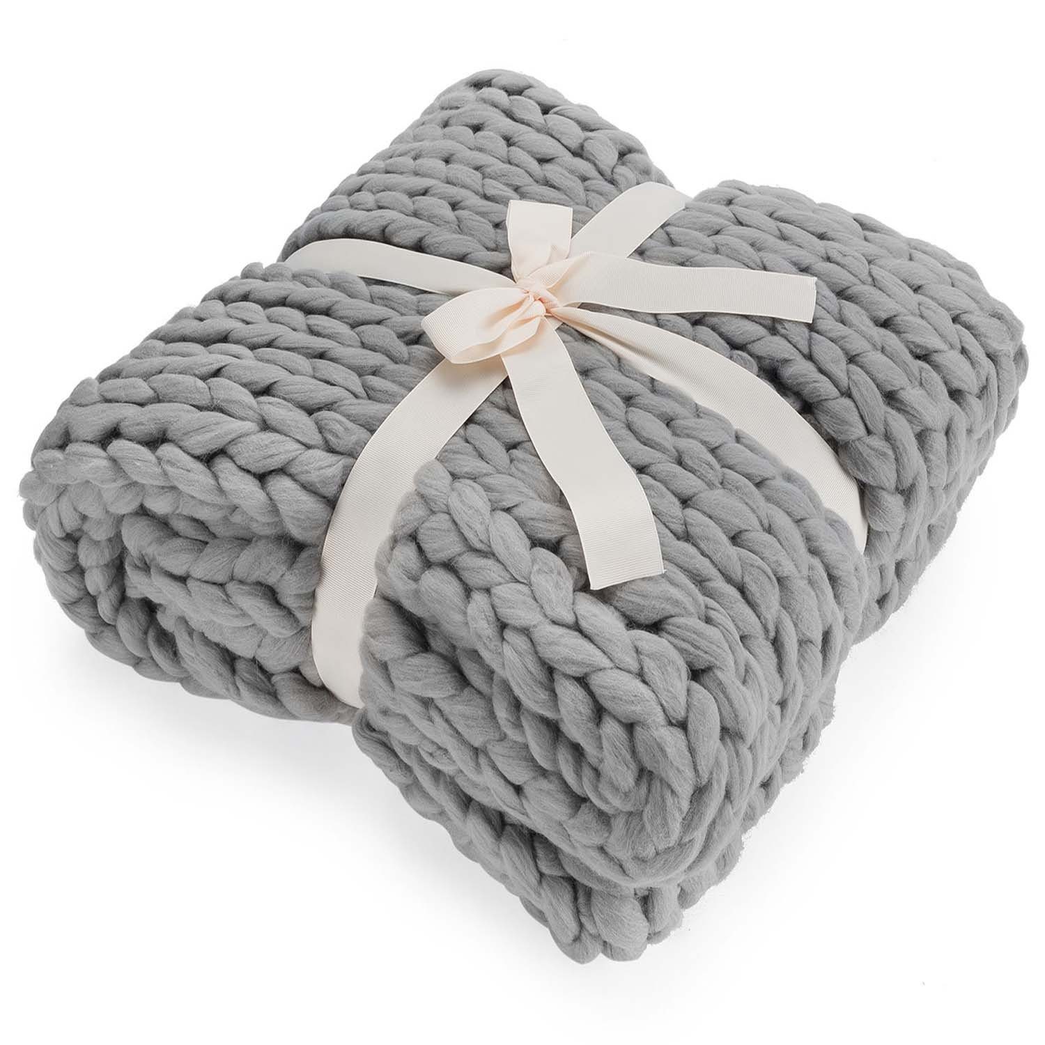 Feluna Tagesdecke Grob gestrickte Kuscheldecke, Grobstrick günstig online kaufen