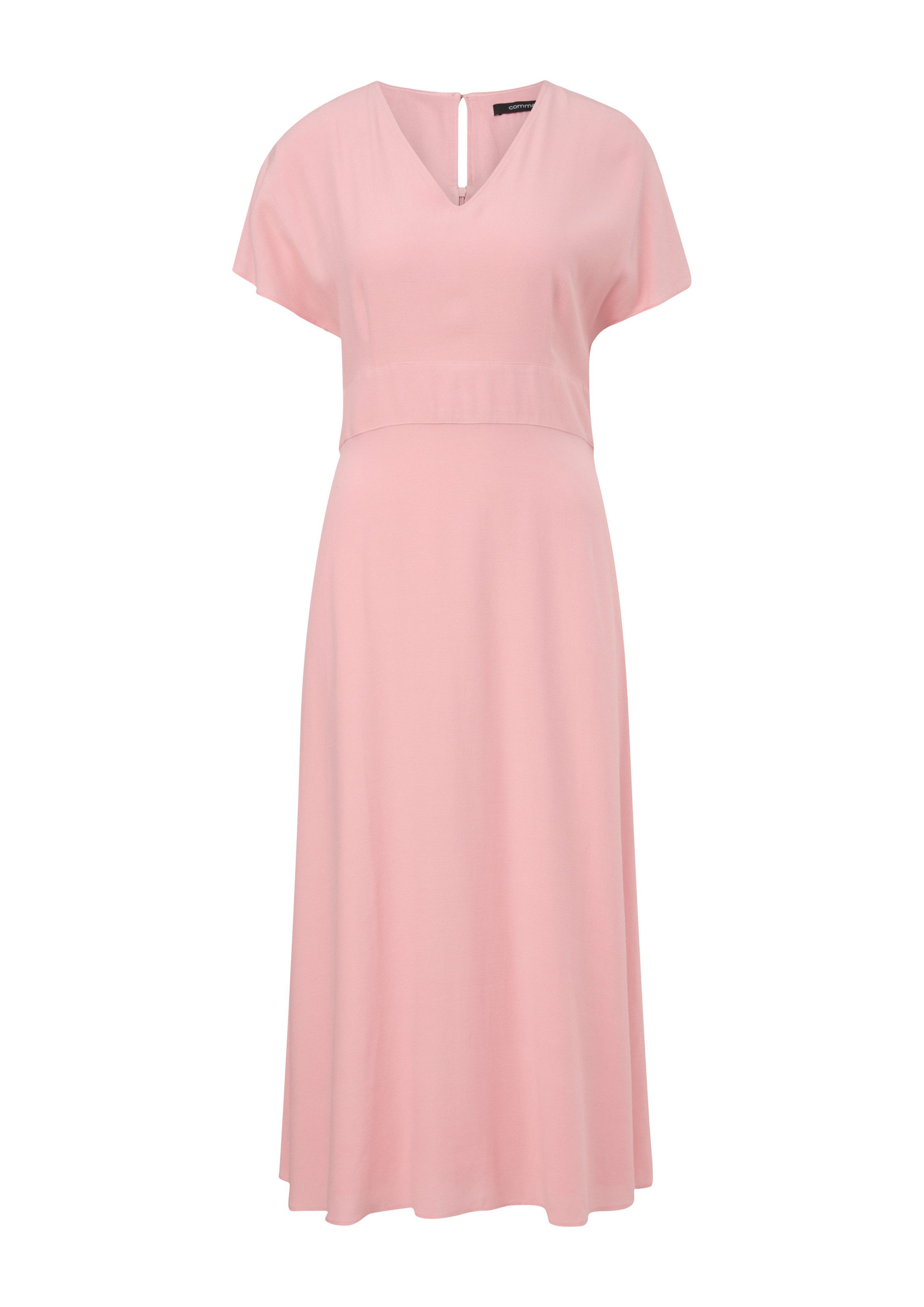 comma Midikleid Kleid Midi-Kleid aus Satin