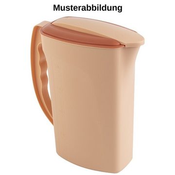 Engelland Wasserkrug Getränkekkrug mit Füllskala und abnehmbarem Deckel, (Vorteils-Set, 1-tlg., 2 Liter Fassungsvermögen je Krug), BPA-frei, frostbeständig, spülmaschinengeeignet, Kühlschrankkrug