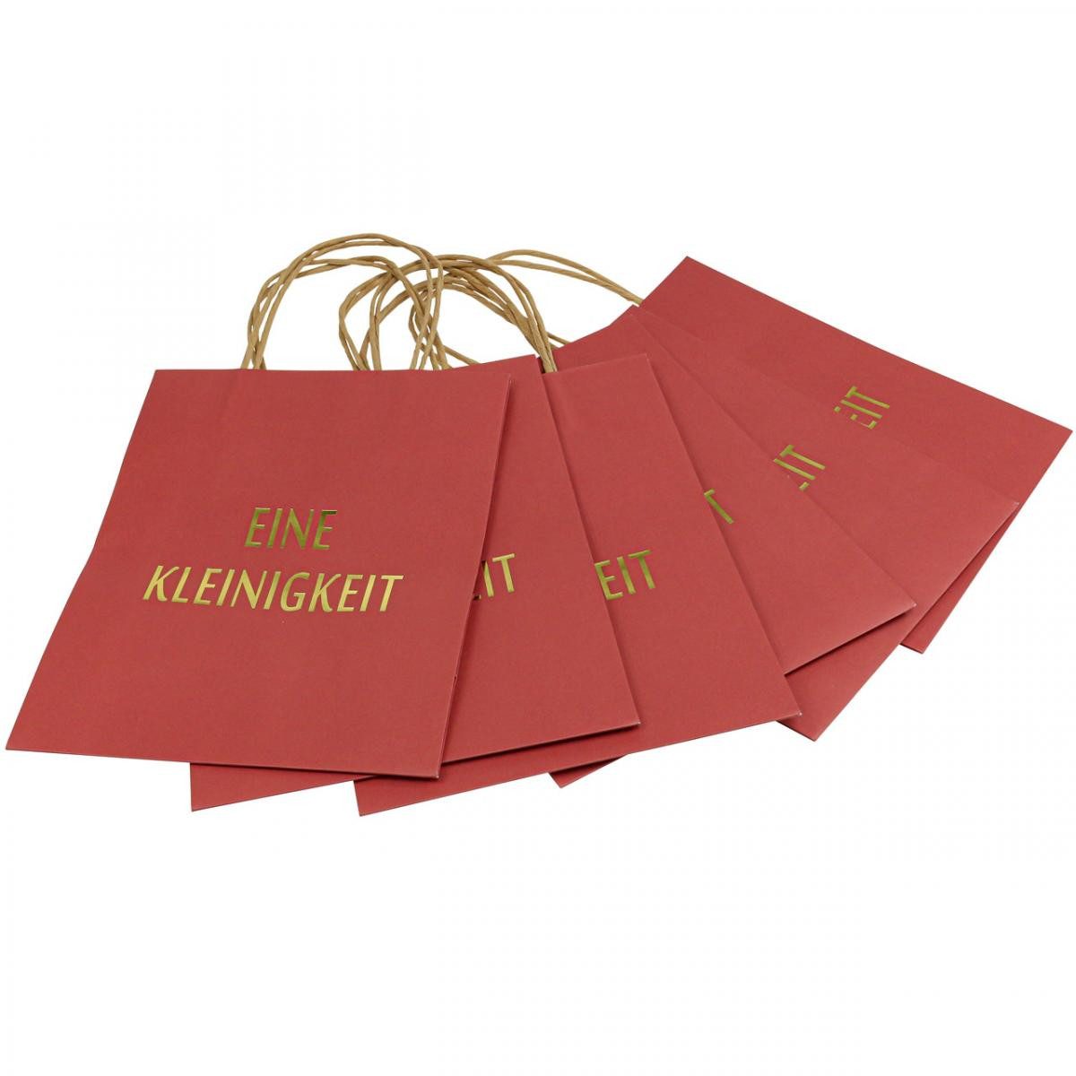 Florists Products Tragetasche Geschenktüten mit goldener Beschriftung für Präsente und, 6 Stück