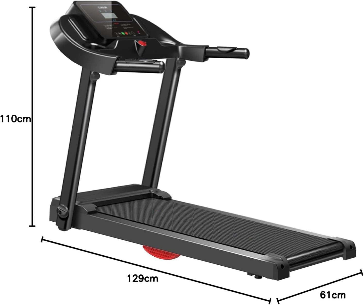 UMAY Laufband Für Zuhause Laufbänder (Aufgerüsteter leiser Motor, Treadmill for Home mit 12 Trainingsprogrammen,Max Belastung 136KG), mit Herzfrequenzmonitor
