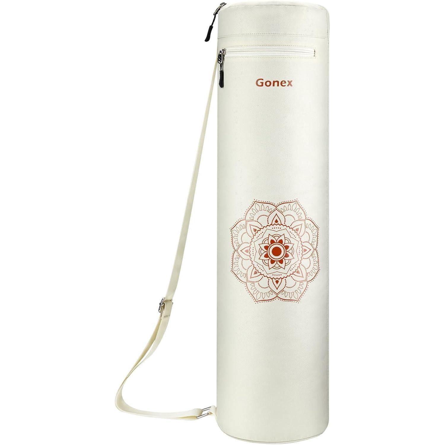 Yogatasche Yogatasche Yogamatte Reißverschluss Schultergurt Beige Stechapfel