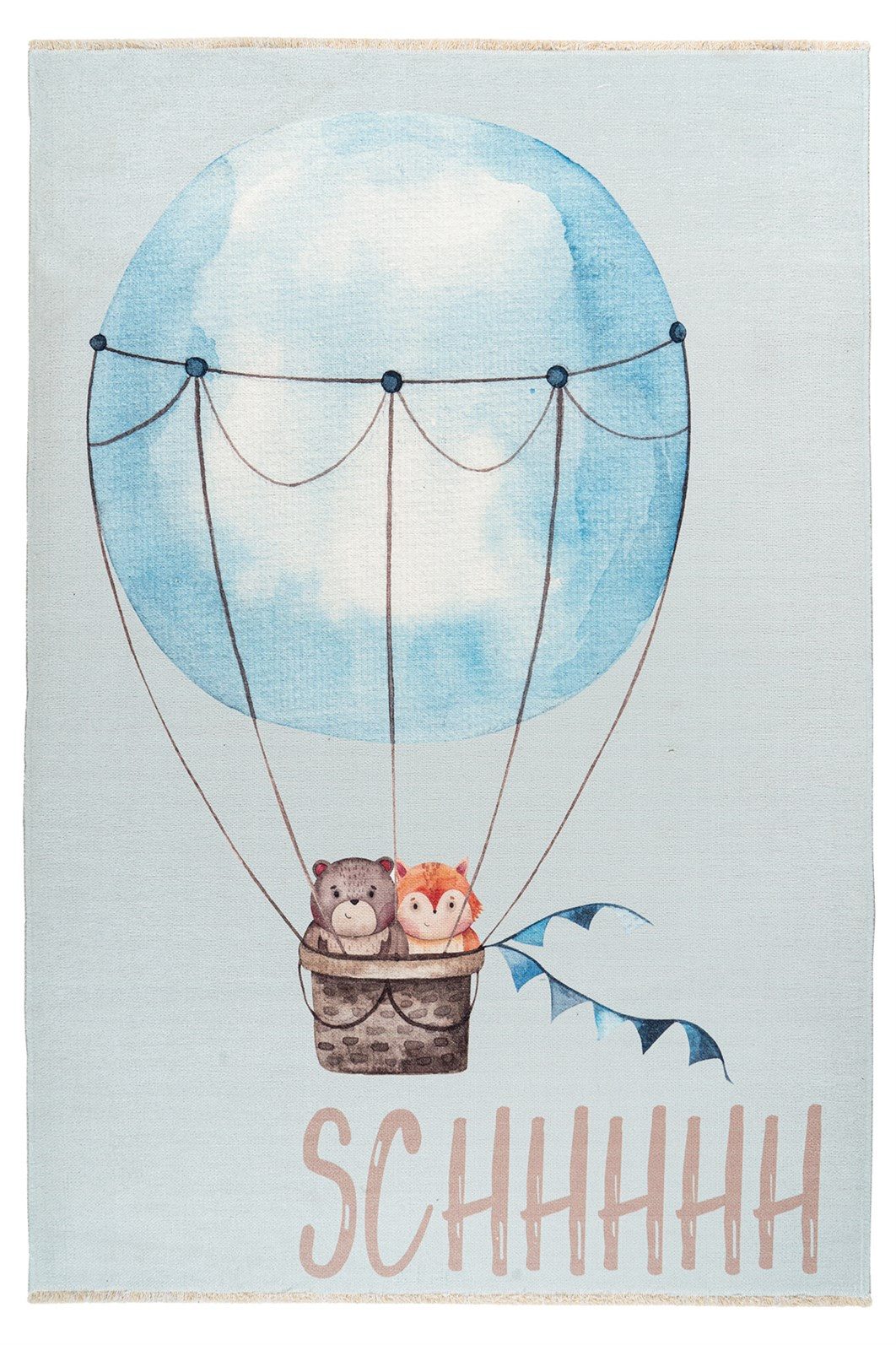 Kayoom Kinderteppich Joanna 611, rechteckig, Höhe: 6 mm, Kurzflor, Heißluftballon