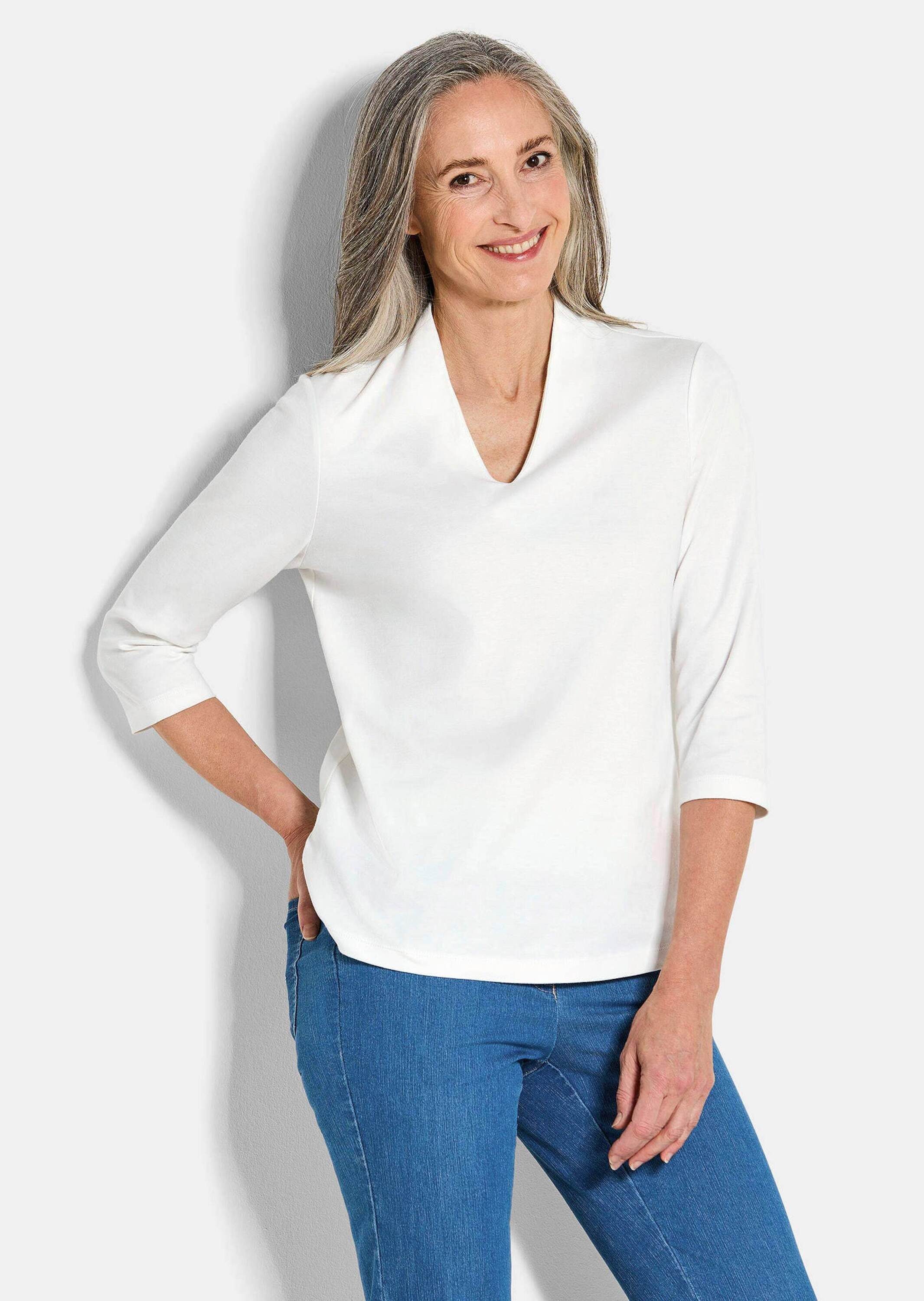 GOLDNER Print-Shirt Basic-Shirt aus Interlock-Jersey günstig online kaufen