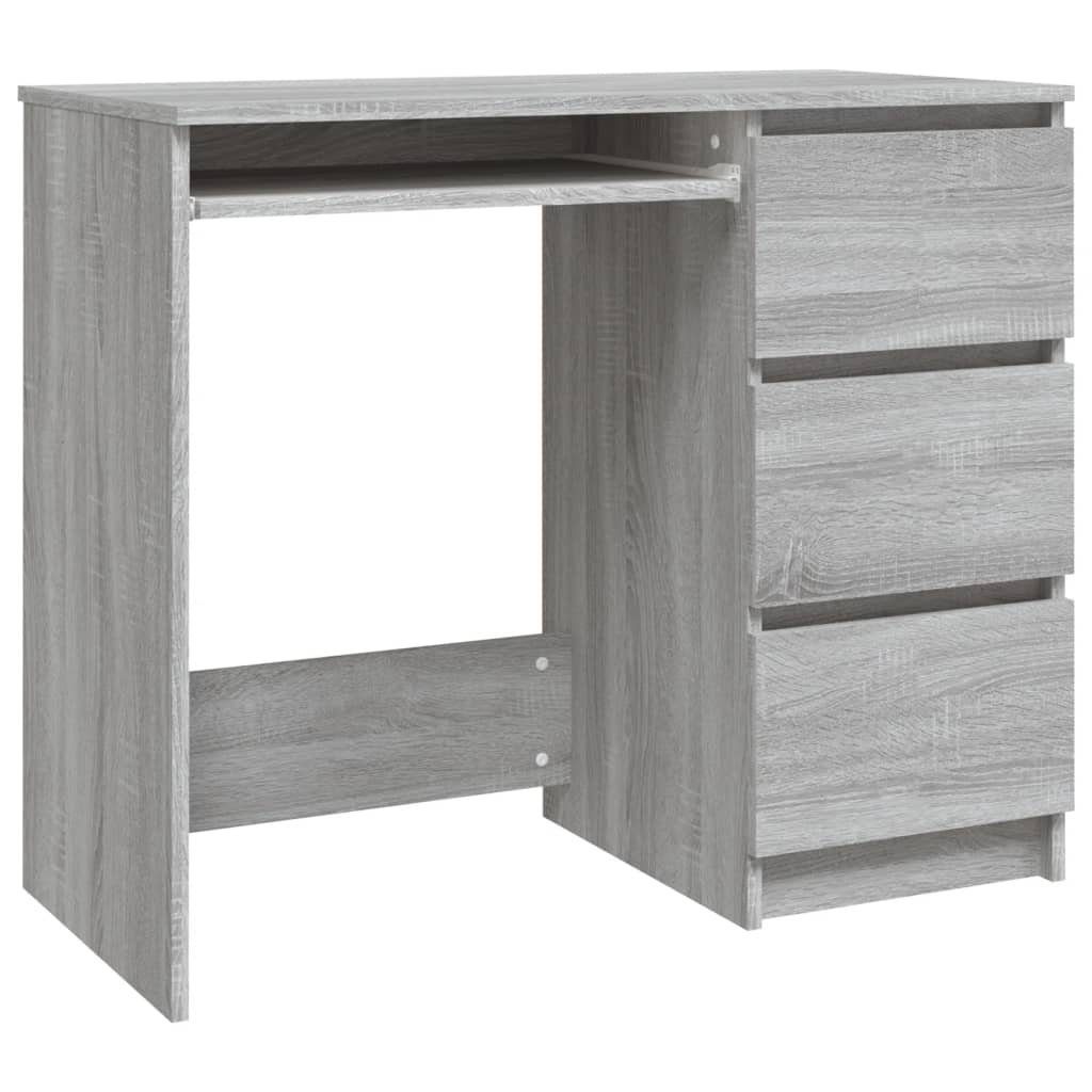 Sonoma cm Holzwerkstoff Grau furnicato 90x45x76 Schreibtisch