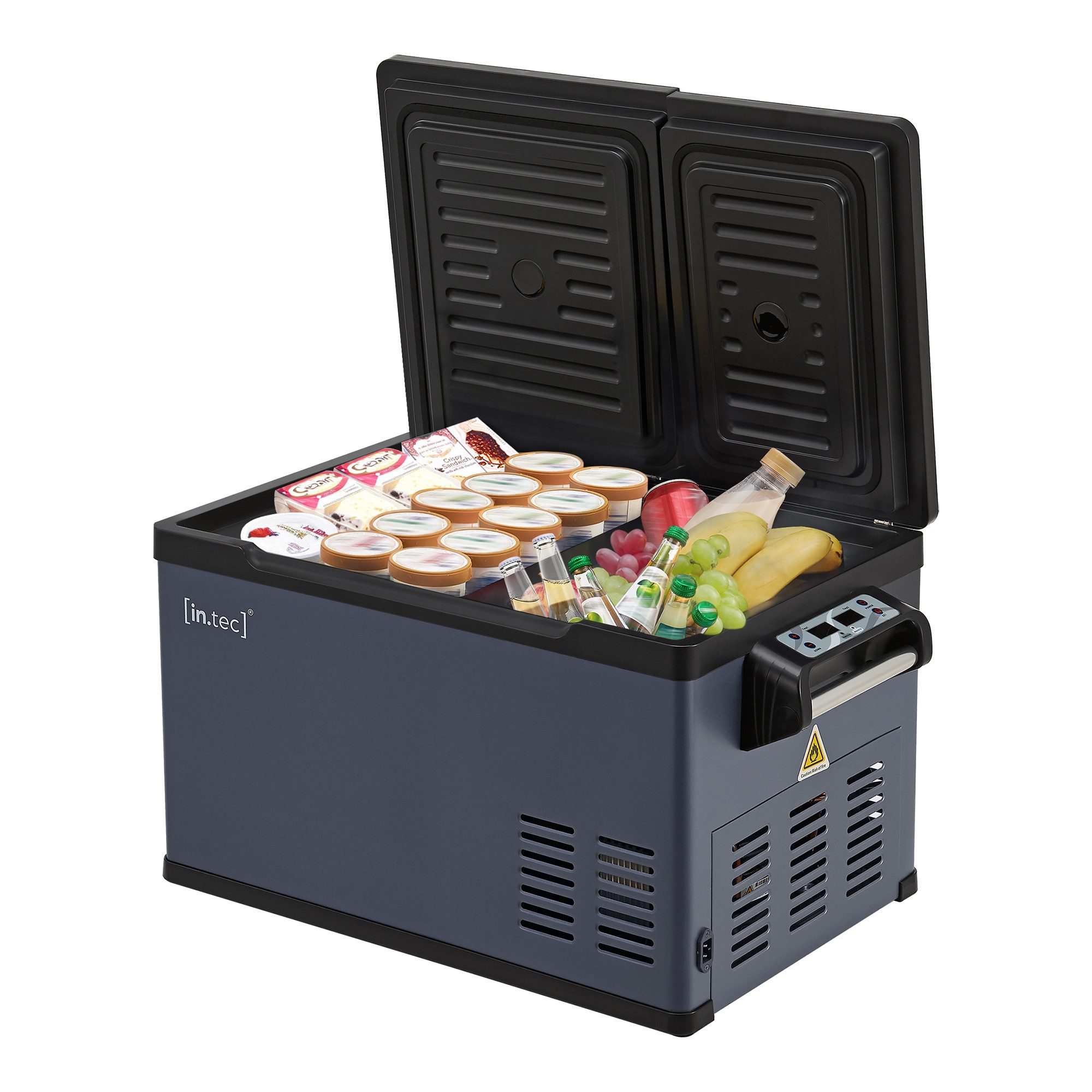in.tec Kühlbox, »Alberona« Autokühlschrank Stahl 26 L Blaugrau