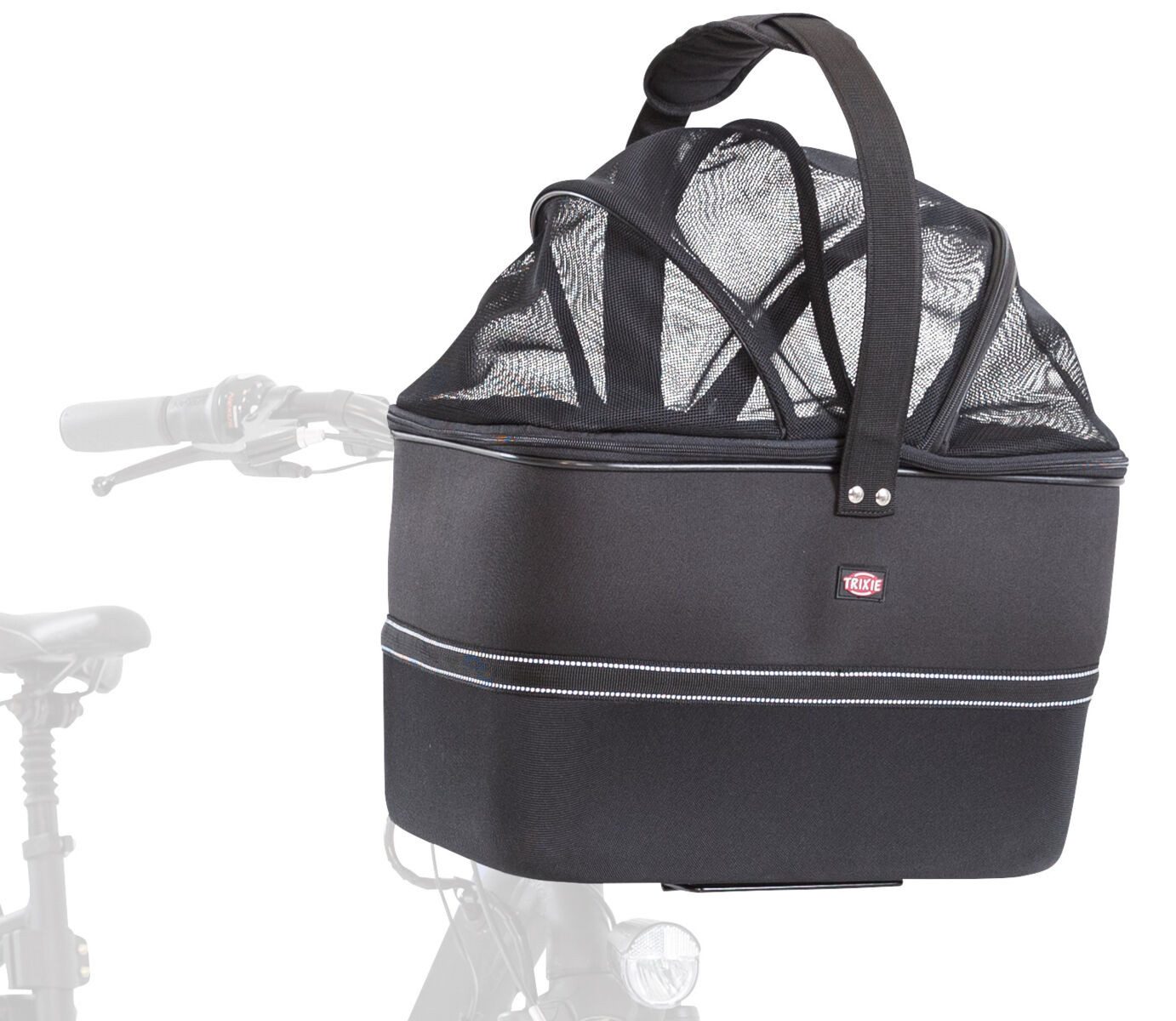 TRIXIE Tierfahrradkorb Hundekorb für Fahrradlenker - schwarz - 41 × 47 × 29 günstig online kaufen