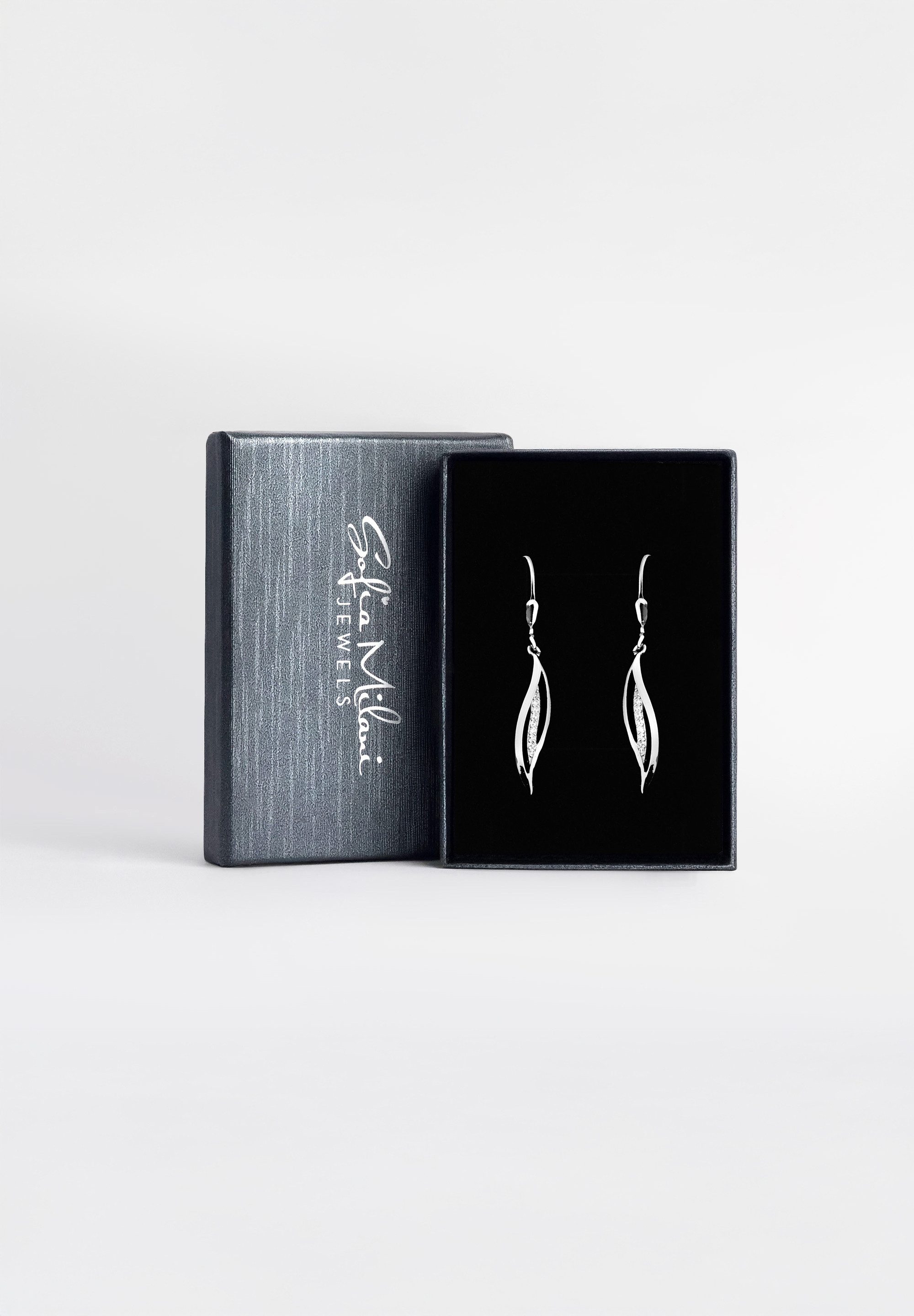 Sofia Milani Paar Ohrhänger Gebogen, 925 Silber Damen Schmuck - E2575