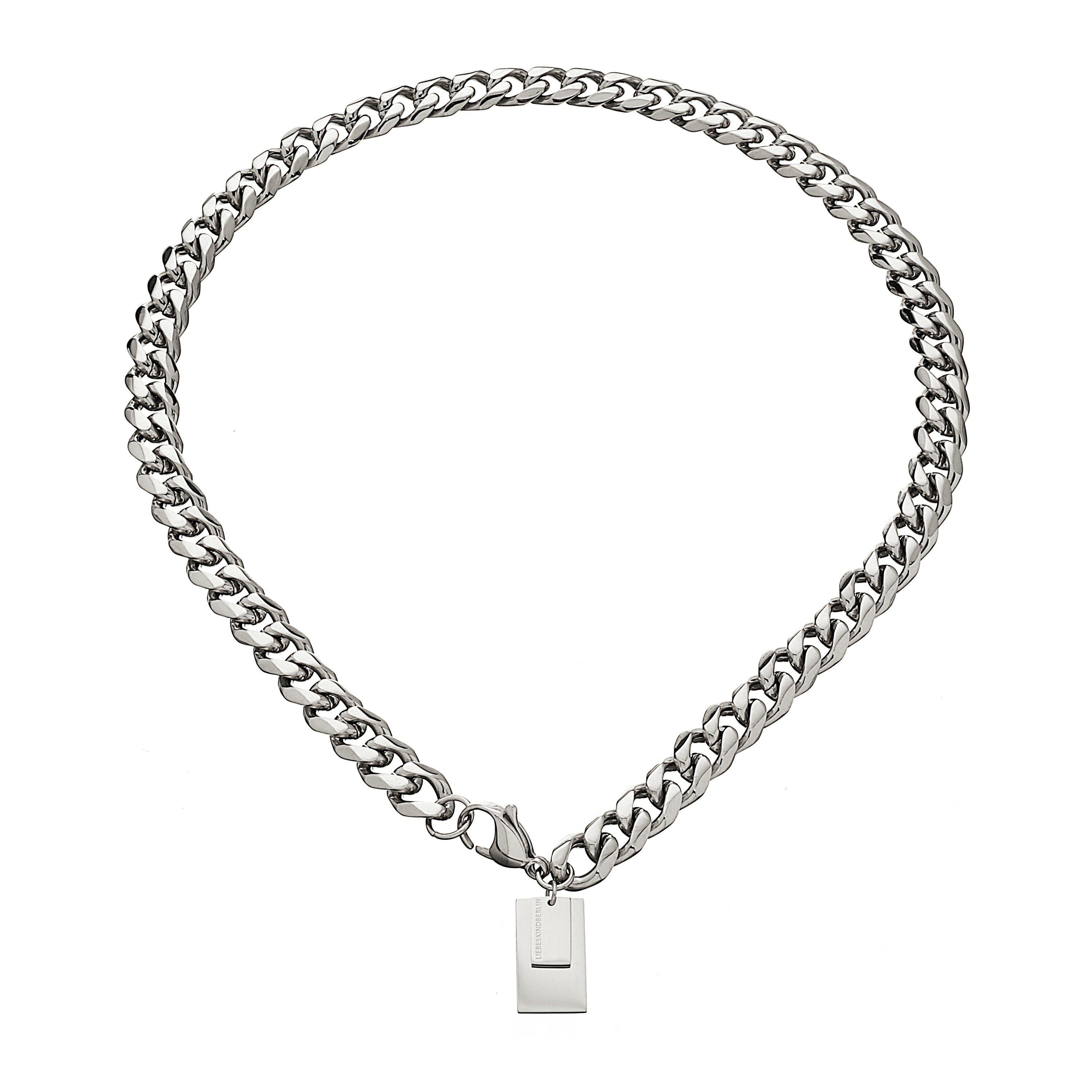 Kette mit Anhänger Chunky Tag Edelstahl