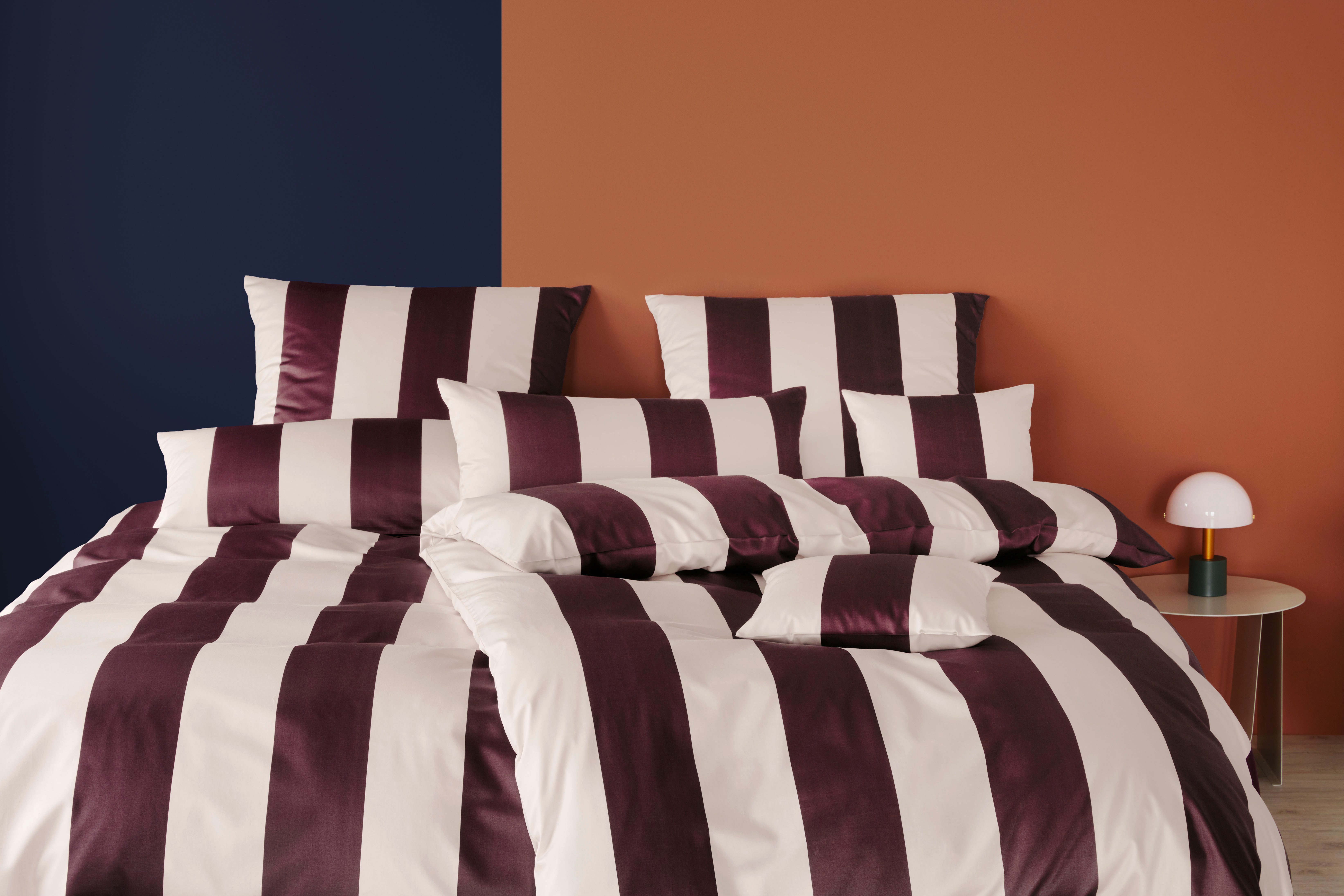 Elegante Bettwäsche Duo, Mako-Satin, 2 teilig, angenehmes Hautgefühl