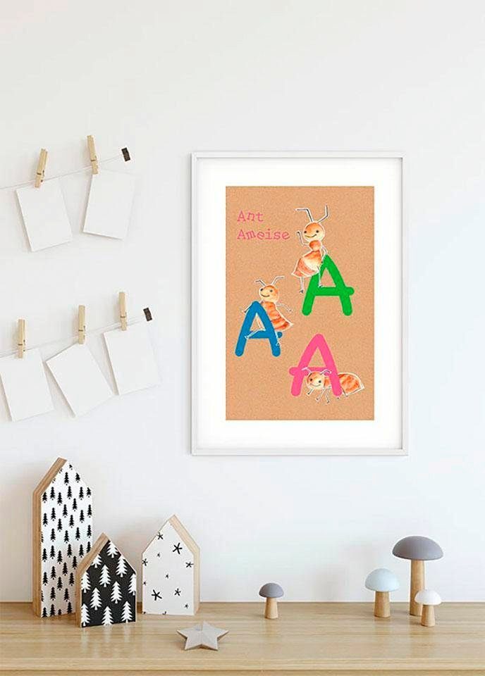 Animal A, (1 Komar Buchstaben ABC Kinderzimmer, St), Poster Schlafzimmer, Wohnzimmer