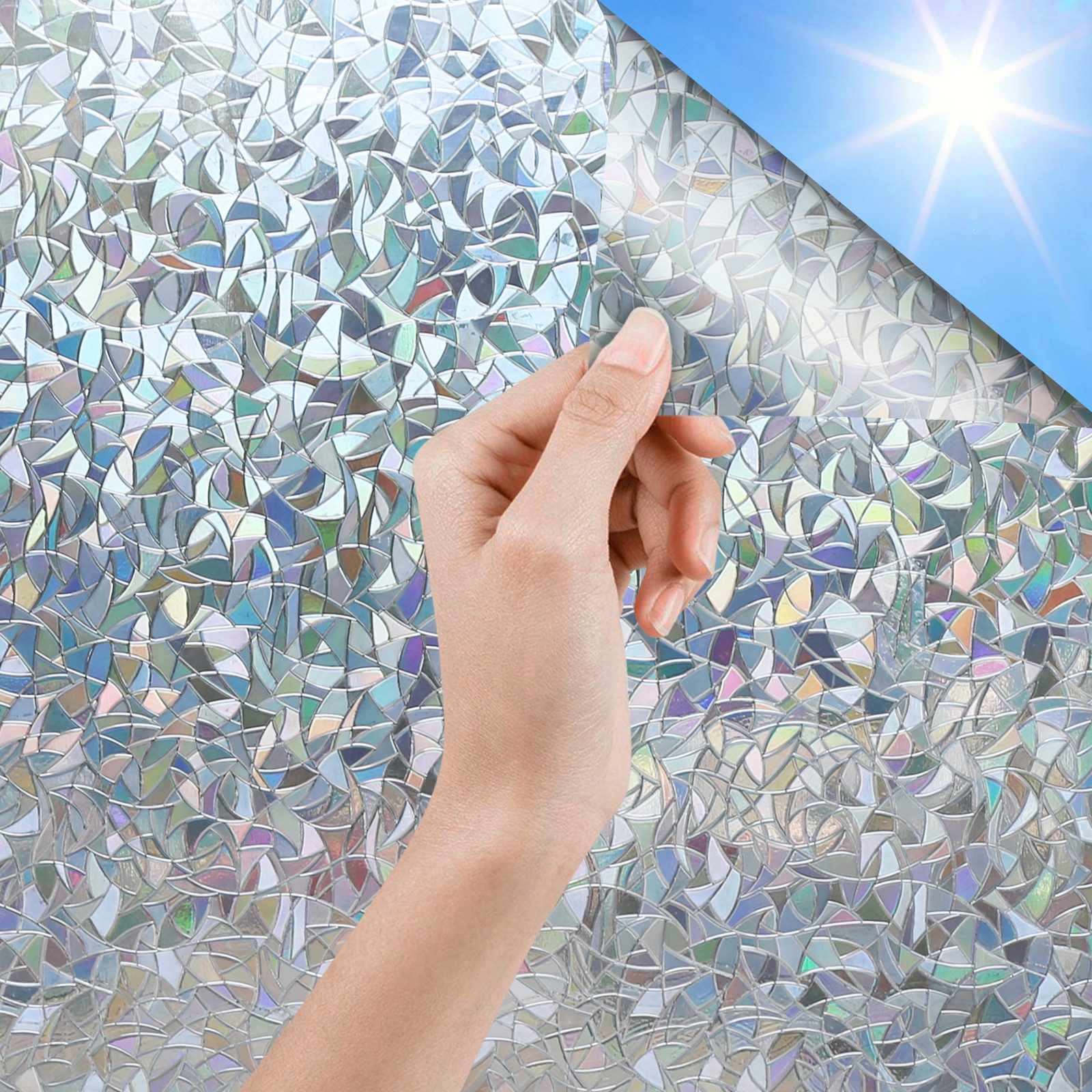 Clanmacy Fensterfolie 2X Fensterfolie Selbstklebend Milchglasfolie Sichtsch günstig online kaufen