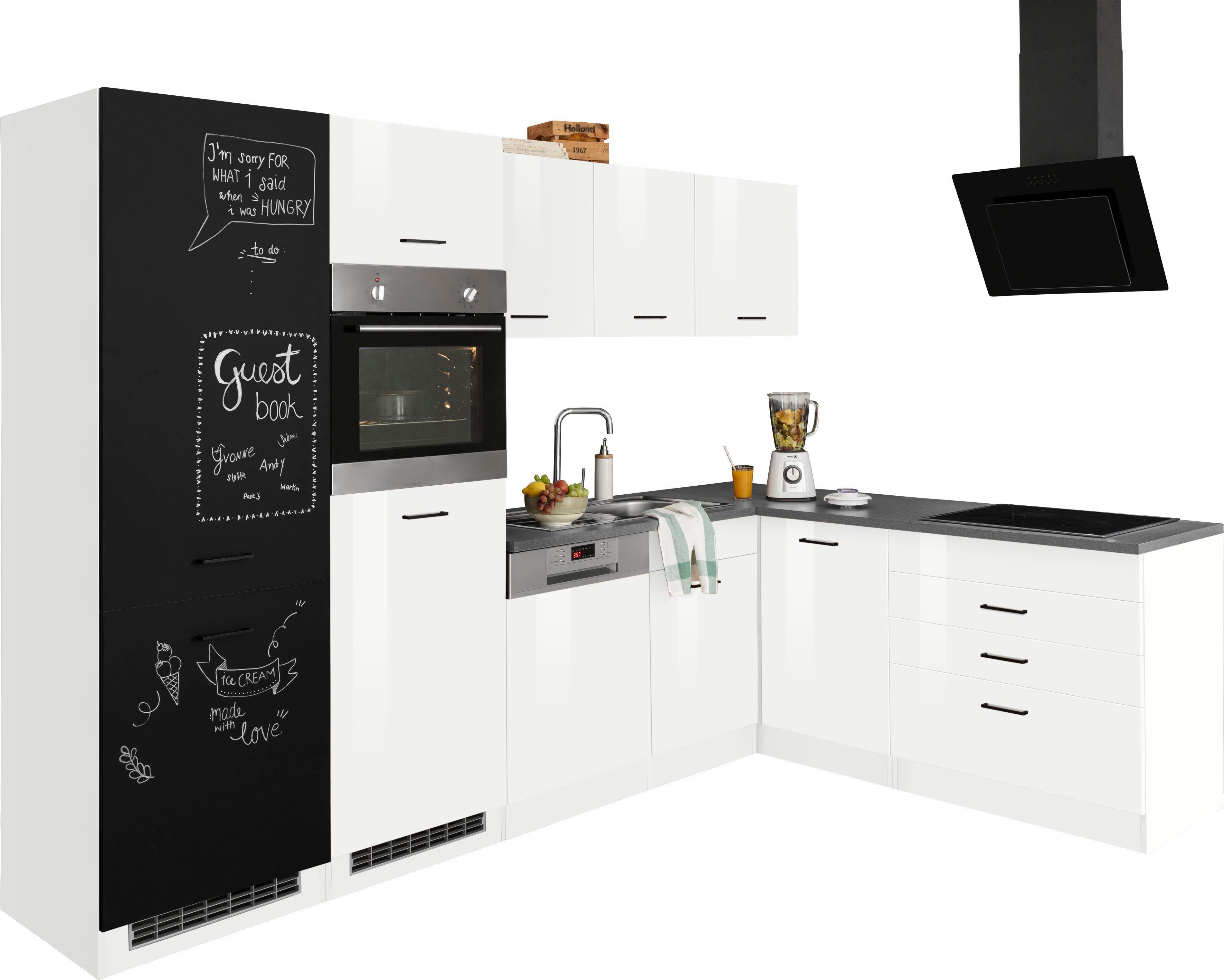 KOCHSTATION Winkelküche KS-Trier, mit E-Geräten, Stellbreite 290/190 cm