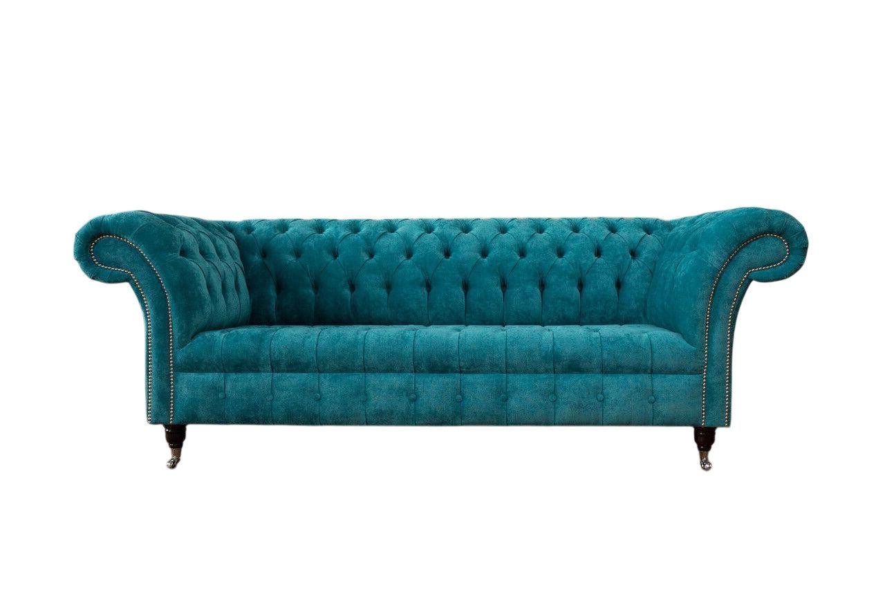 Xlmoebel Chesterfield-Sofa Chesterfield Sofa mit hochwertigem Textilbezug und eleganter Optik, 1 Teile, Hergestellt in Europa