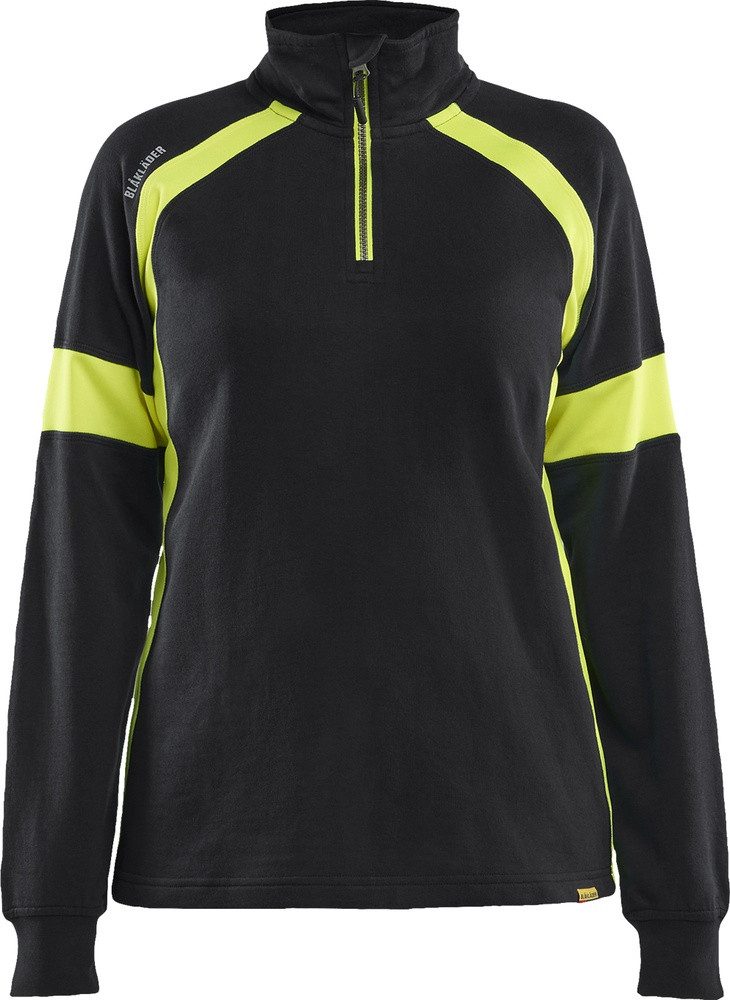 Blåkläder Warnschutz-Shirt Damen Sweatshirt Half-Zip Mit High Vis