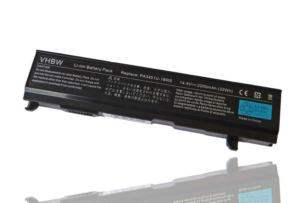 vhbw passend für Toshiba Satellite M70-348, M70-354, M70-356, M70-376, Laptop-Akku 2200 mAh