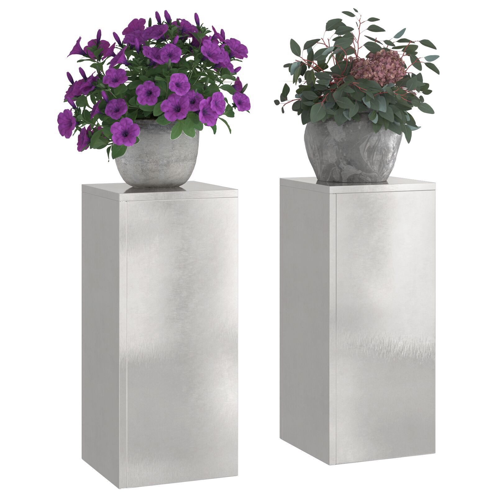 vidaXL Blumenständer Outdoor-Pflanzensäulen 2 Stk. 24x24x55 günstig online kaufen