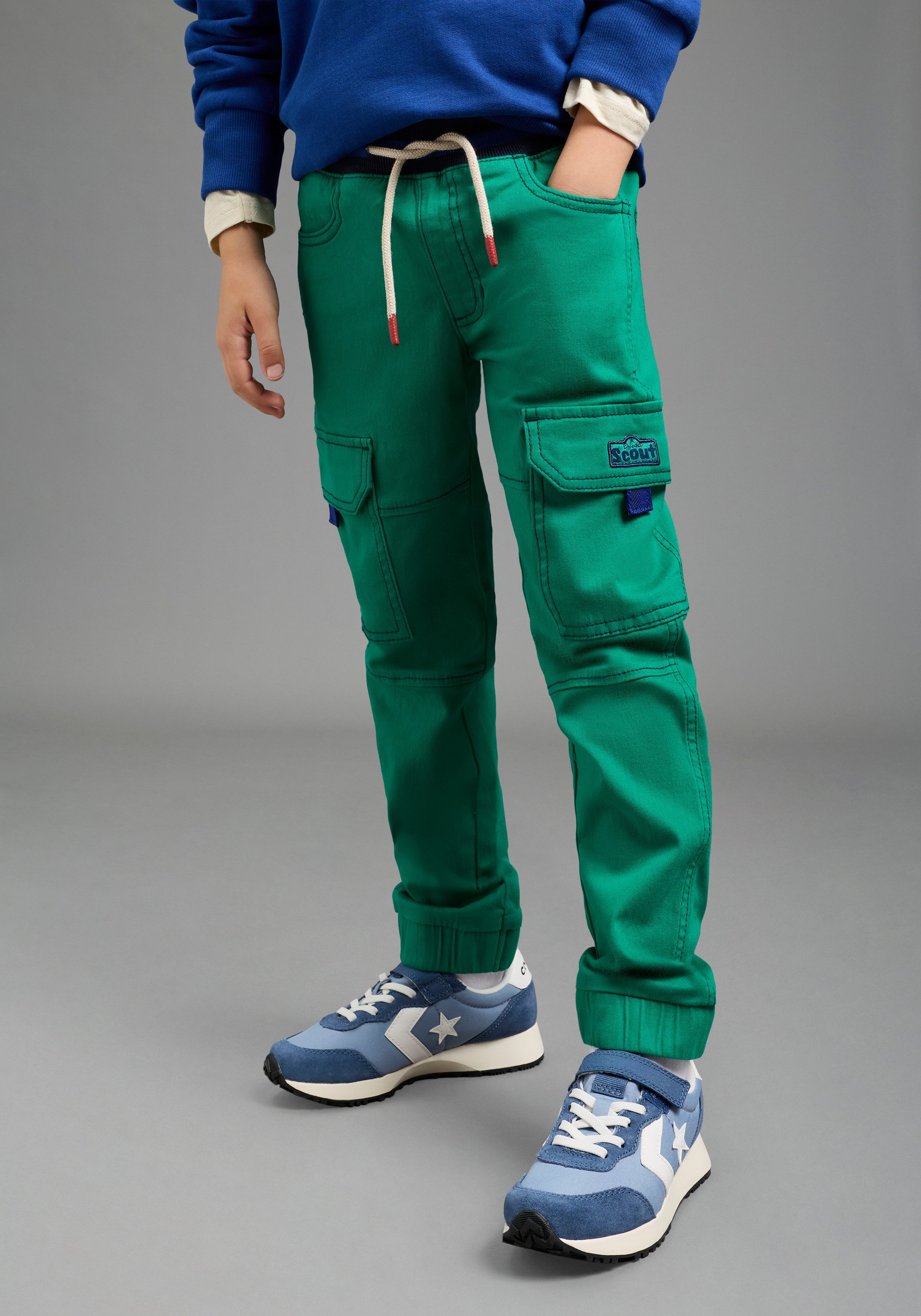 Scout Cargohose Cargohose mit Ringelbündchen - NEU von SCOUT gerader Schnitt, schmal zulaufendes Bein, für Jungen. € 34,99, (€ 34,99 pro 1 Stk).