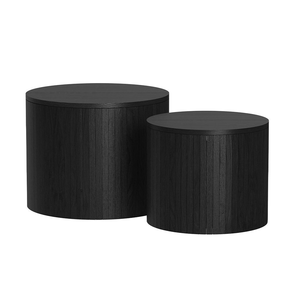 Vicco Couchtisch Tavilo, Eiche/Schwarz, 48 x 48 cm 2 Teile günstig online kaufen