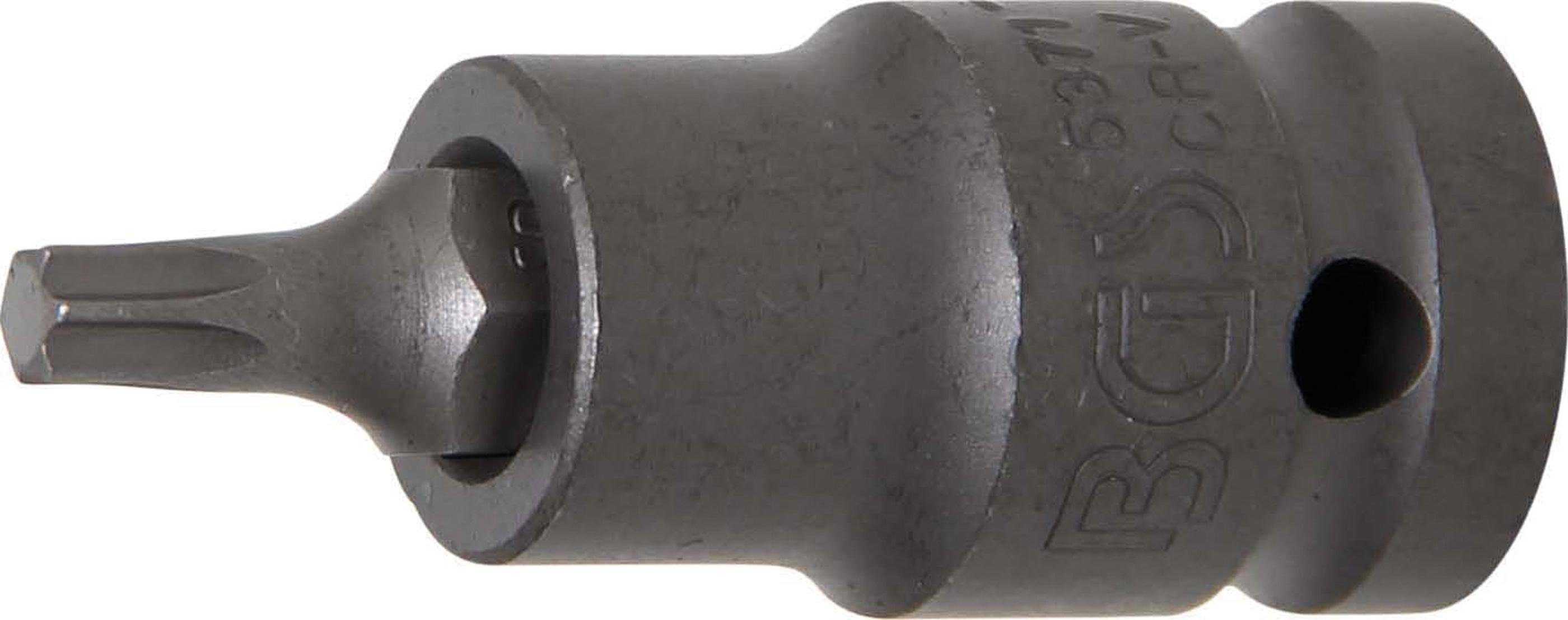 BGS technic Bit-Schraubendreher Kraft-Bit-Einsatz, Antrieb Innenvierkant 12,5 mm (1/2), T-Profil (für Torx) T30