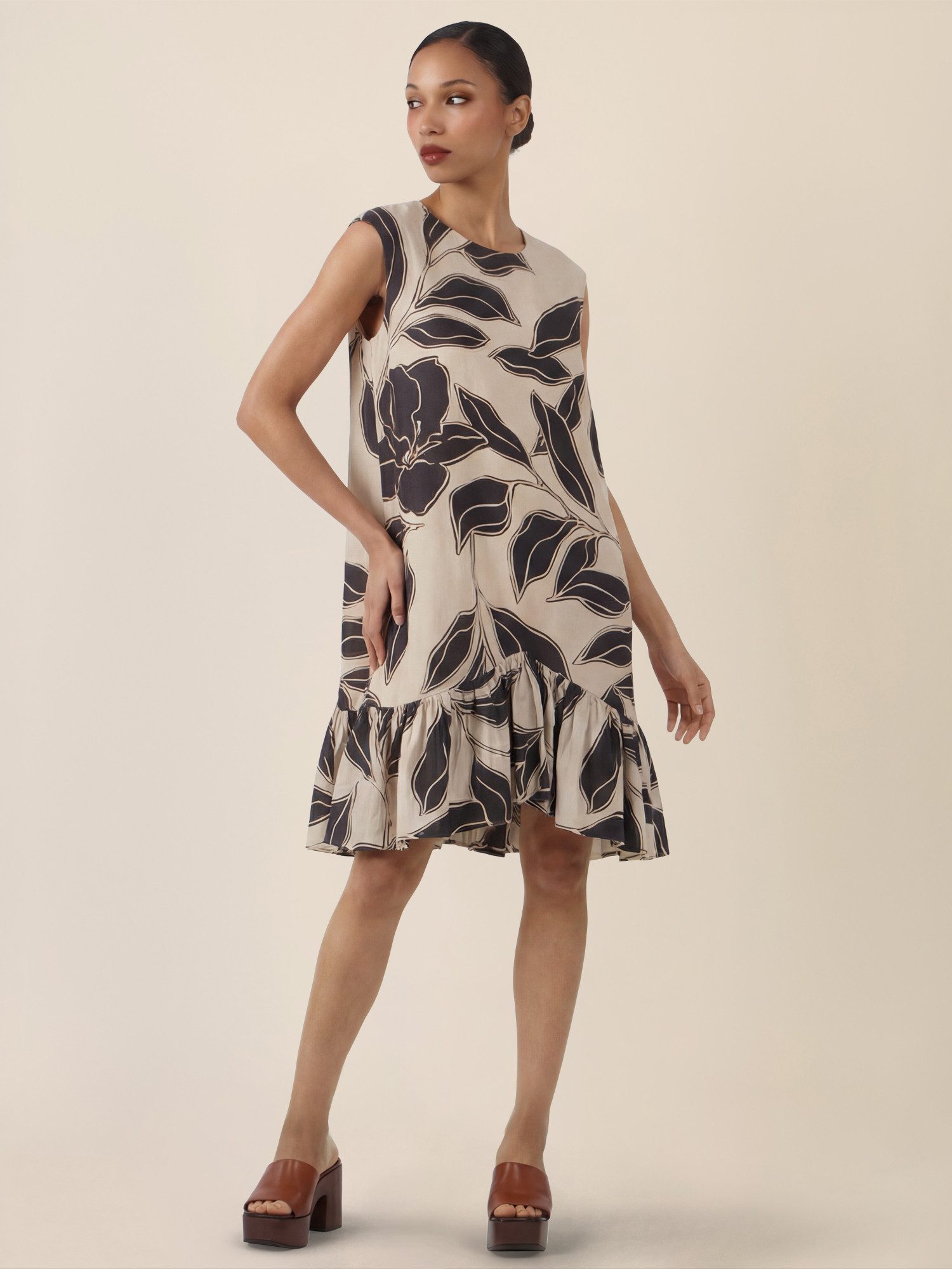 Apart Minikleid Volantkleid mit Print