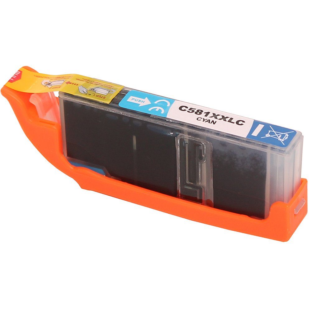 ABC Tintenpatrone (Kompatible Druckerpatrone für Canon 581XXL C CLI-581 Cyan Pixma, 150 TS6151 TS6200 TS6220 TS6240 TS6241 TS6250 TS6251 TS6300 TS6350 TS6)