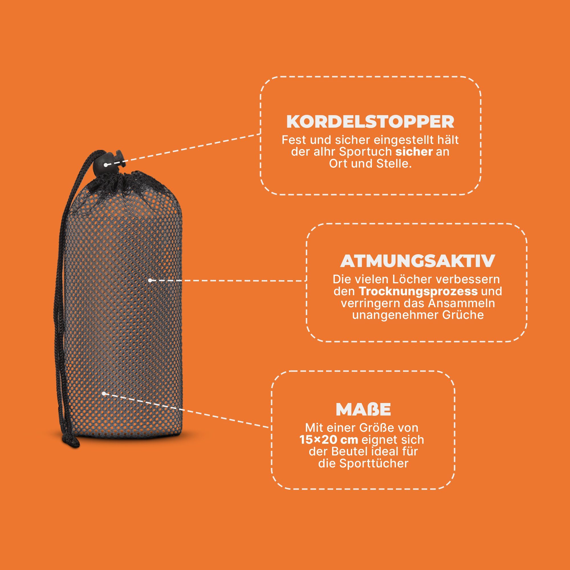 hemmy Fashion Sporthandtuch Mikrofaser Fitnesstuch, inkl. Beutel, Handtuch günstig online kaufen