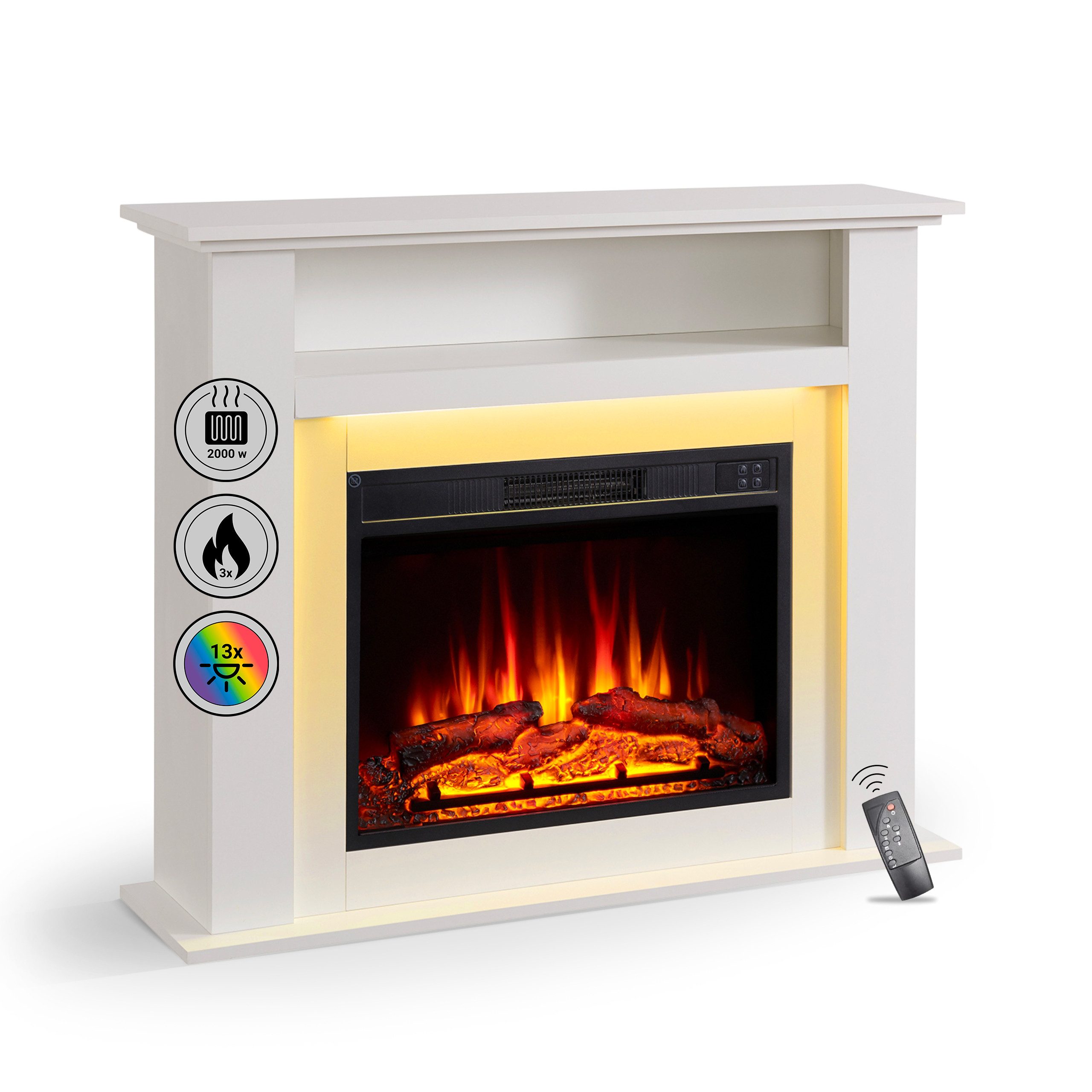 Balderia Elektrokamin Liora, Standkamin, 3D-Flammeneffekt, Fernbedienung, T günstig online kaufen