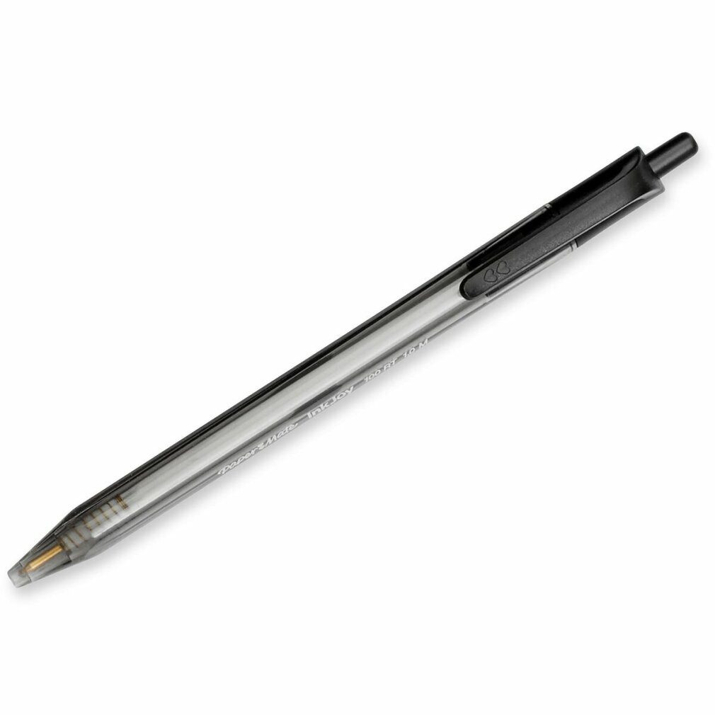 PAPERMATE Druckkugelschreiber Stift Paper Mate Inkjoy 100 Einziehbar Schwarz 100 Stück