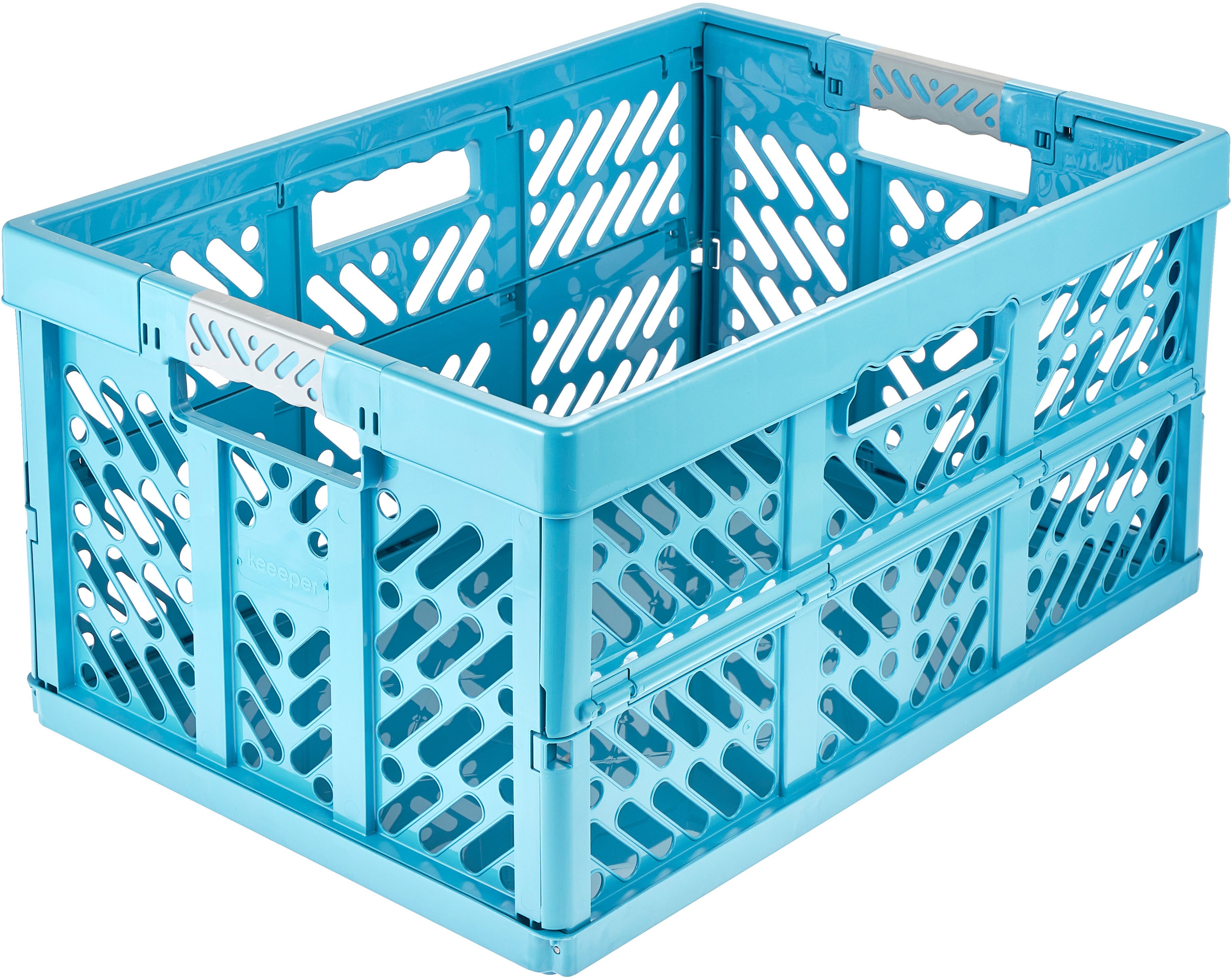 keeeper Klappbox ben eco, Profi-Klappbox mit Softgriffen, 54 x 37 x 28 cm, 45 l, 45 l, Soft-Touch-Griffe, zusammenklappbar