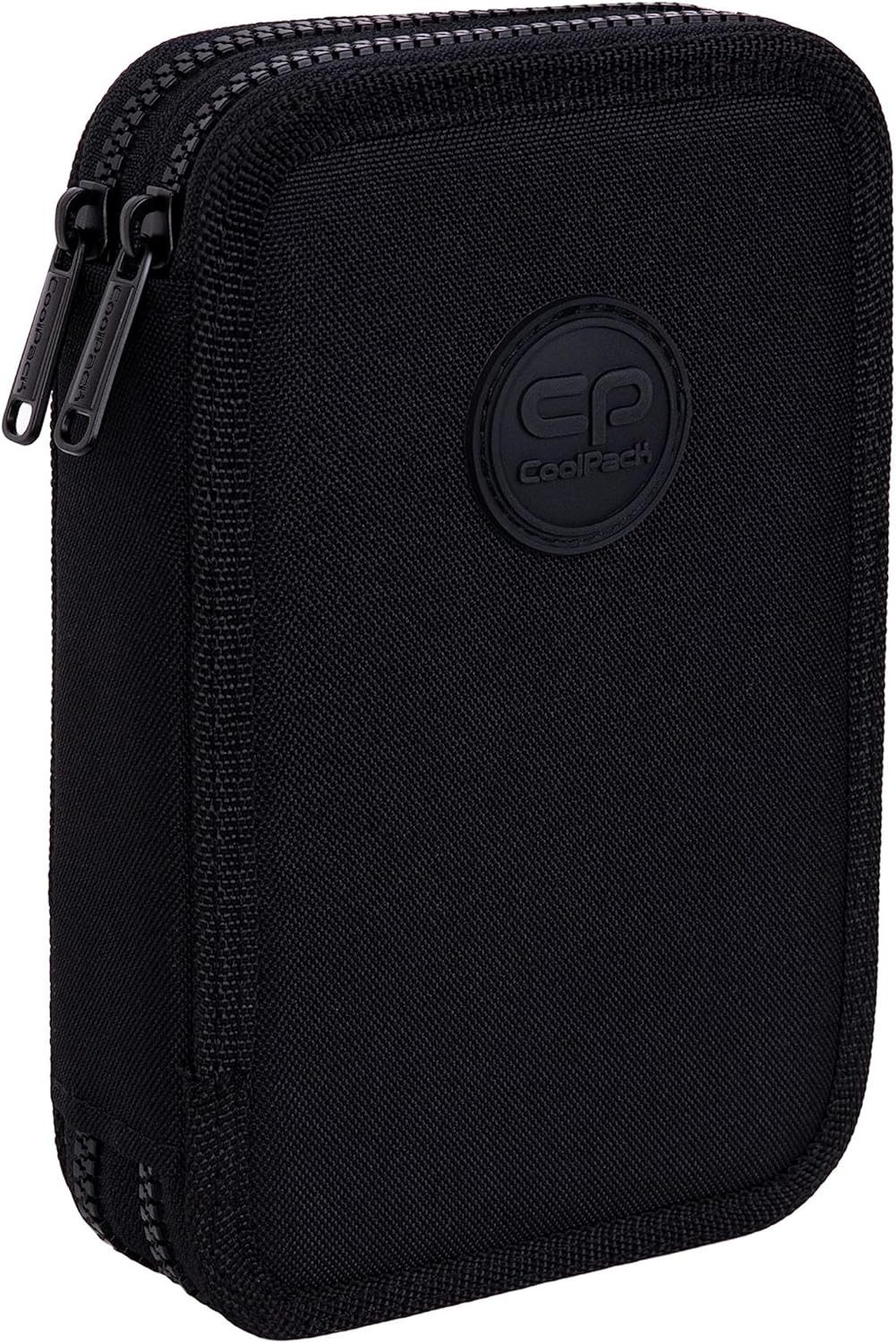 GOLDKIDS Federmäppchen COOLPACK 2-fache Federtasche Federmappe 100% recycelt, (ECO 35-teilig Schüleretui Stifte, und Pinsel inkl. Aufgabenheft Federbox Etui), Stiftetasche Schlamper-Etui Schul-Etui