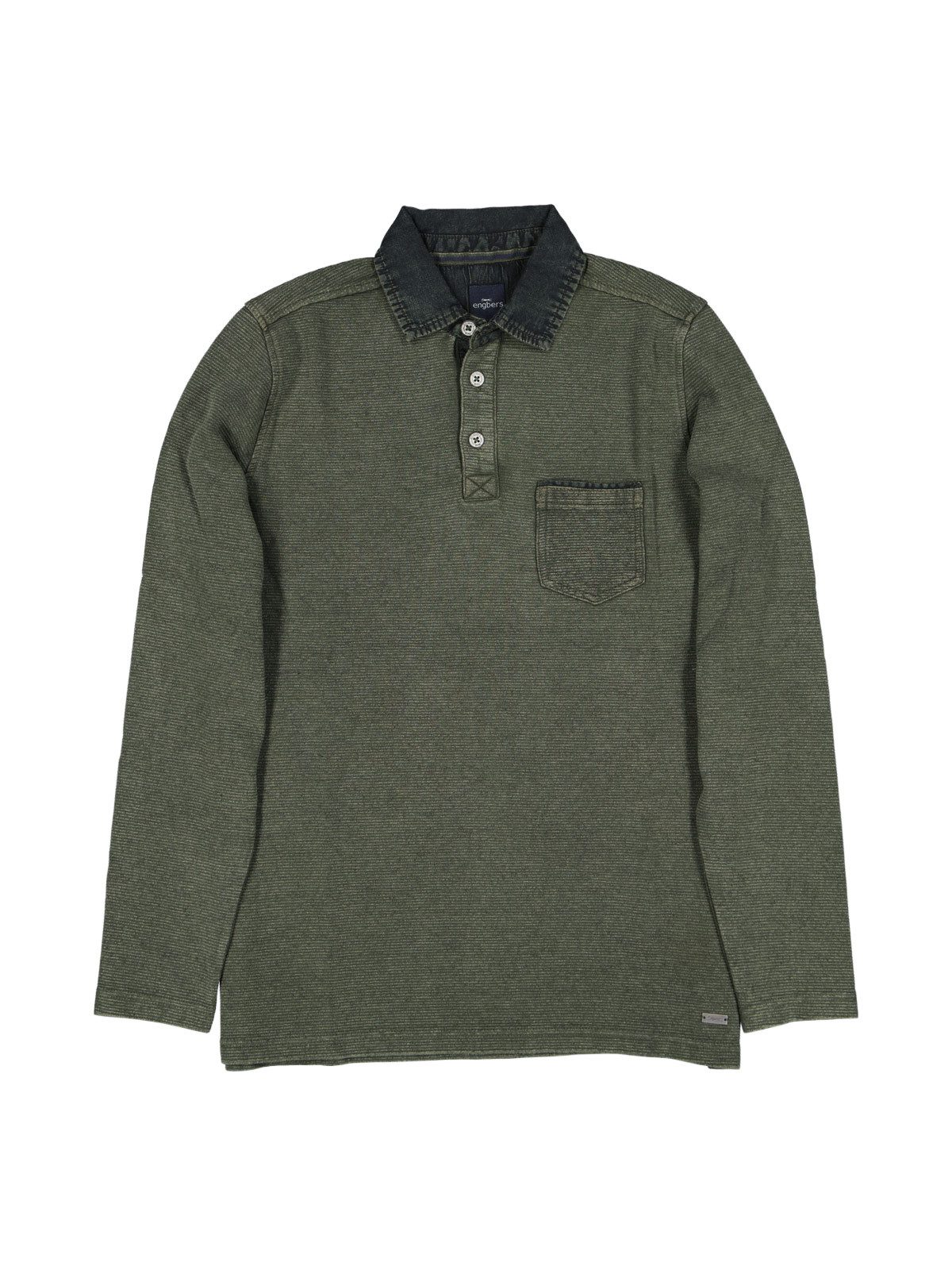 Engbers Langarm-Poloshirt Herren Poloshirt langarm, Dunkelgruen