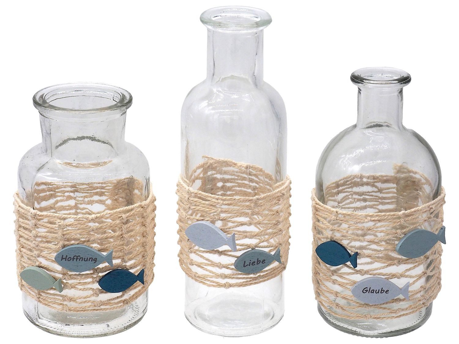 ZauberDeko Tischvase Vasen Tischdeko Fisch Blau günstig online kaufen