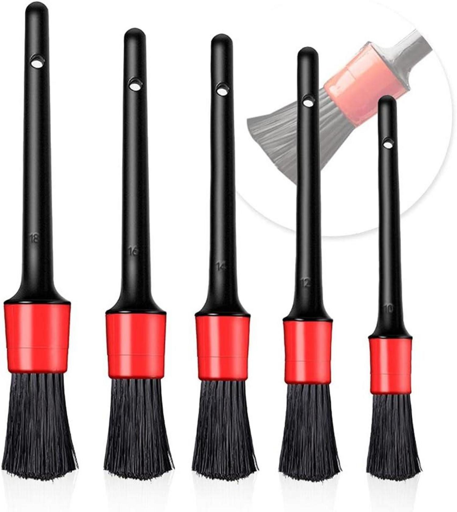 Kochbesteckhalter Auto Pinsel Set 5er PKW Reinigung Detailing Bürsten für Felgen