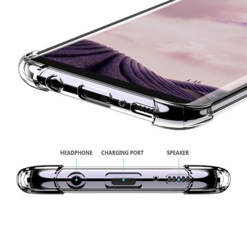 CoolGadget Handyhülle Anti Shock Rugged Case für Samsung Galaxy S8 Plus 6,2 Zoll, Slim Cover Kantenschutz Schutzhülle für Samsung S8+ Hülle Transparent