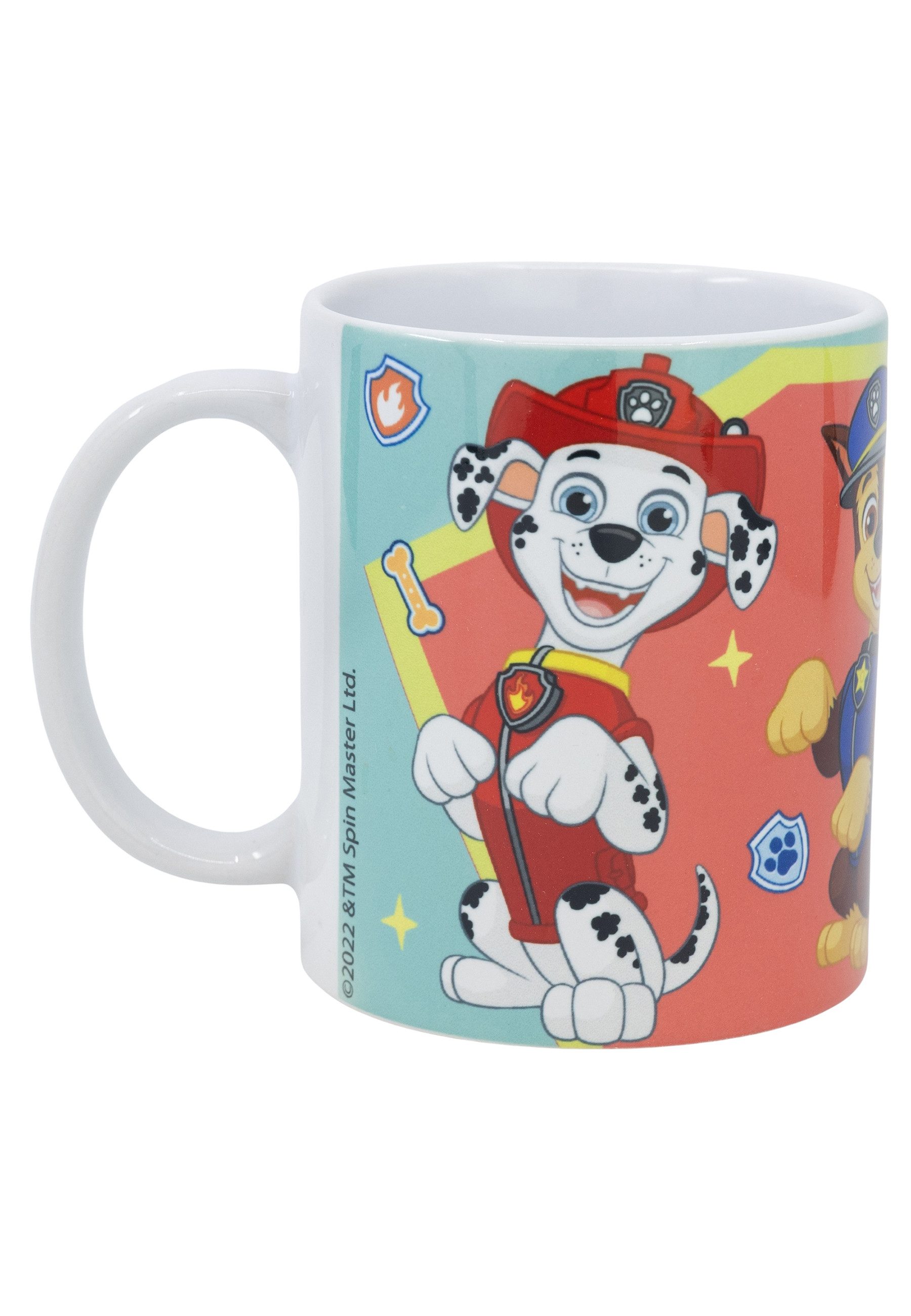 PAW PATROL Tasse Chase Marshall Kinder-Becher Tasse, aus Keramik im Geschenkkarton