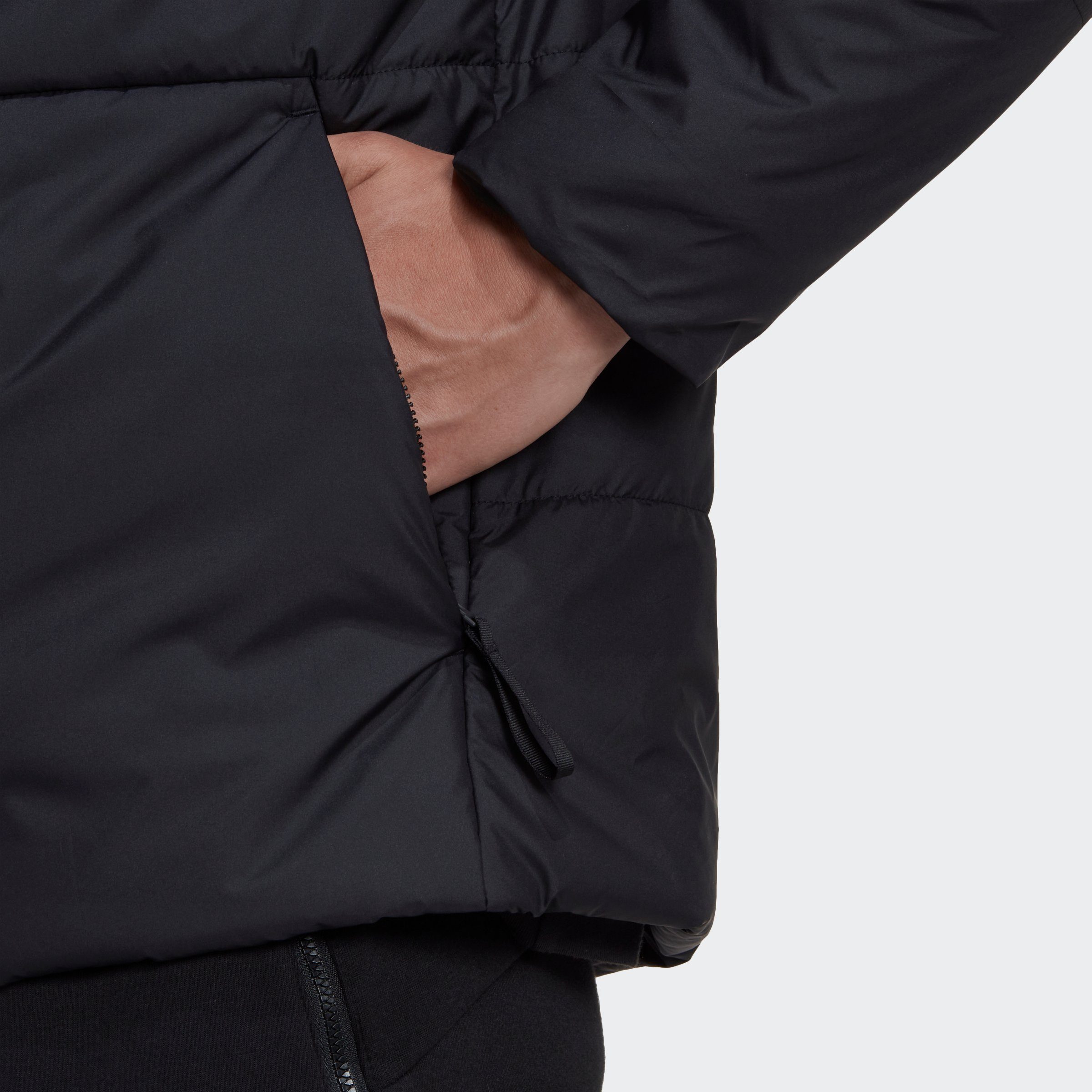 INSULATED HOODED Sportswear Outdoorjacke 3-STREIFEN schwarz adidas BSC