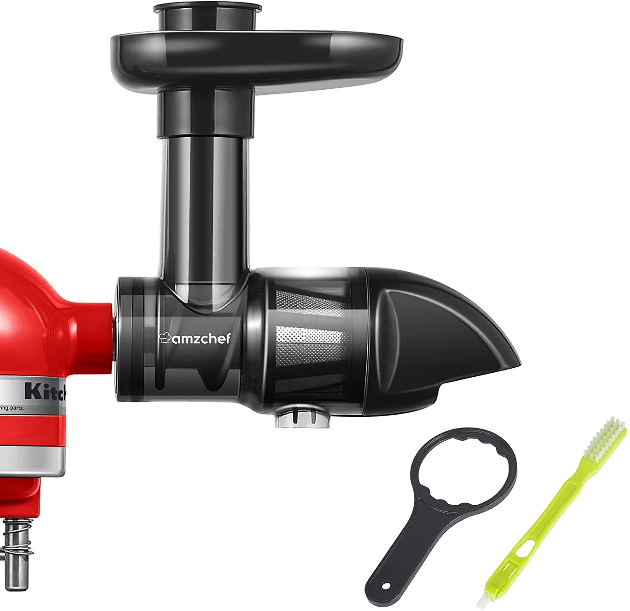 AMZCHEF Fleischwolfaufsatz P-00OT3A, Zubehör für KitchenAid, Geeignet für alle KitchenAid-Modelle, Rostfreier Stahl