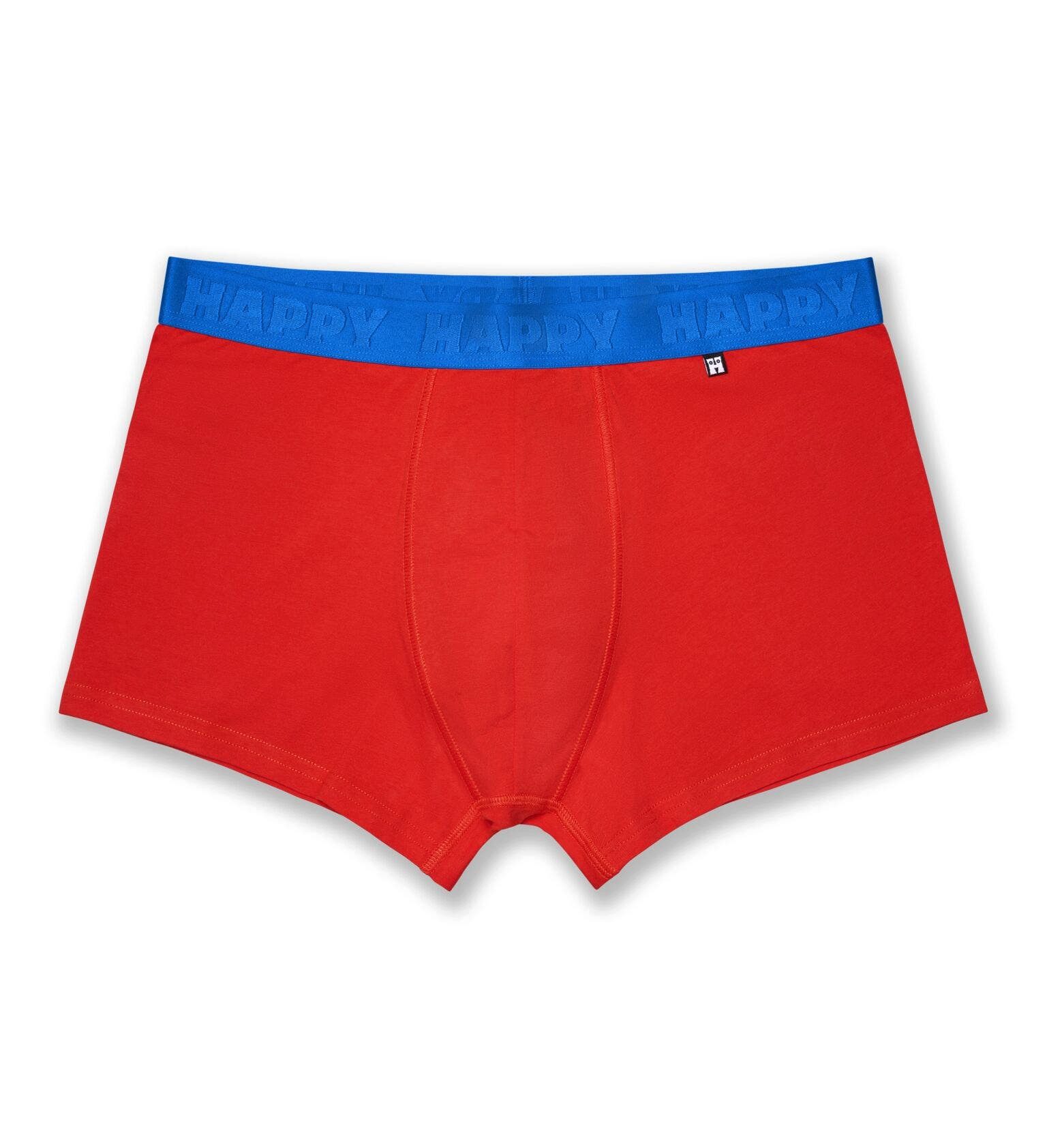 Happy Socks Boxershorts Unterwäsche Solid Mix (Baumwolle) mehrfarbig schwarz/rot/blau Herren
