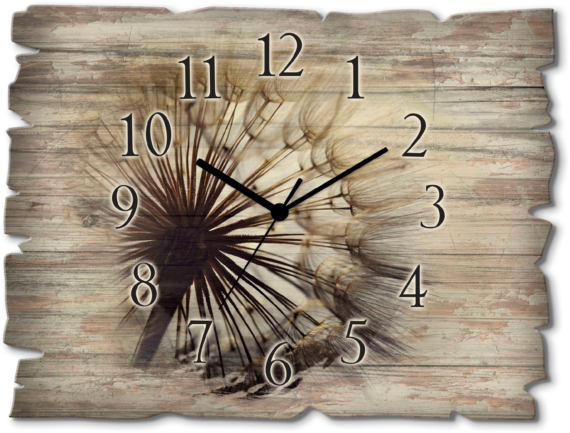 Artland Wanduhr Große Pusteblume (wahlweise mit Quarz- oder Funkuhrwerk, la günstig online kaufen