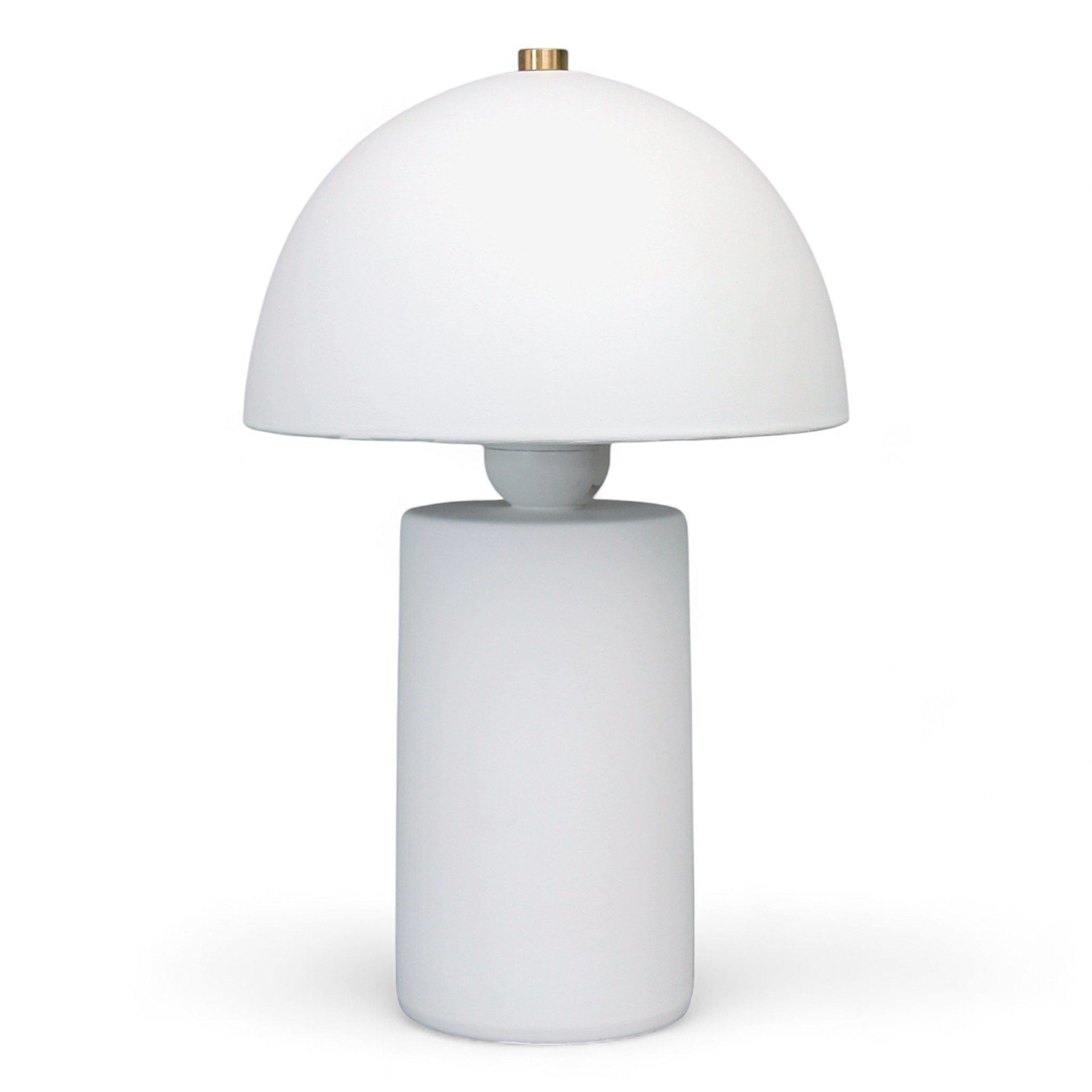 Arnusa Tischleuchte Tischlampe Pilz Keramik Weiß 17x28 cm Nachttischlampe m günstig online kaufen