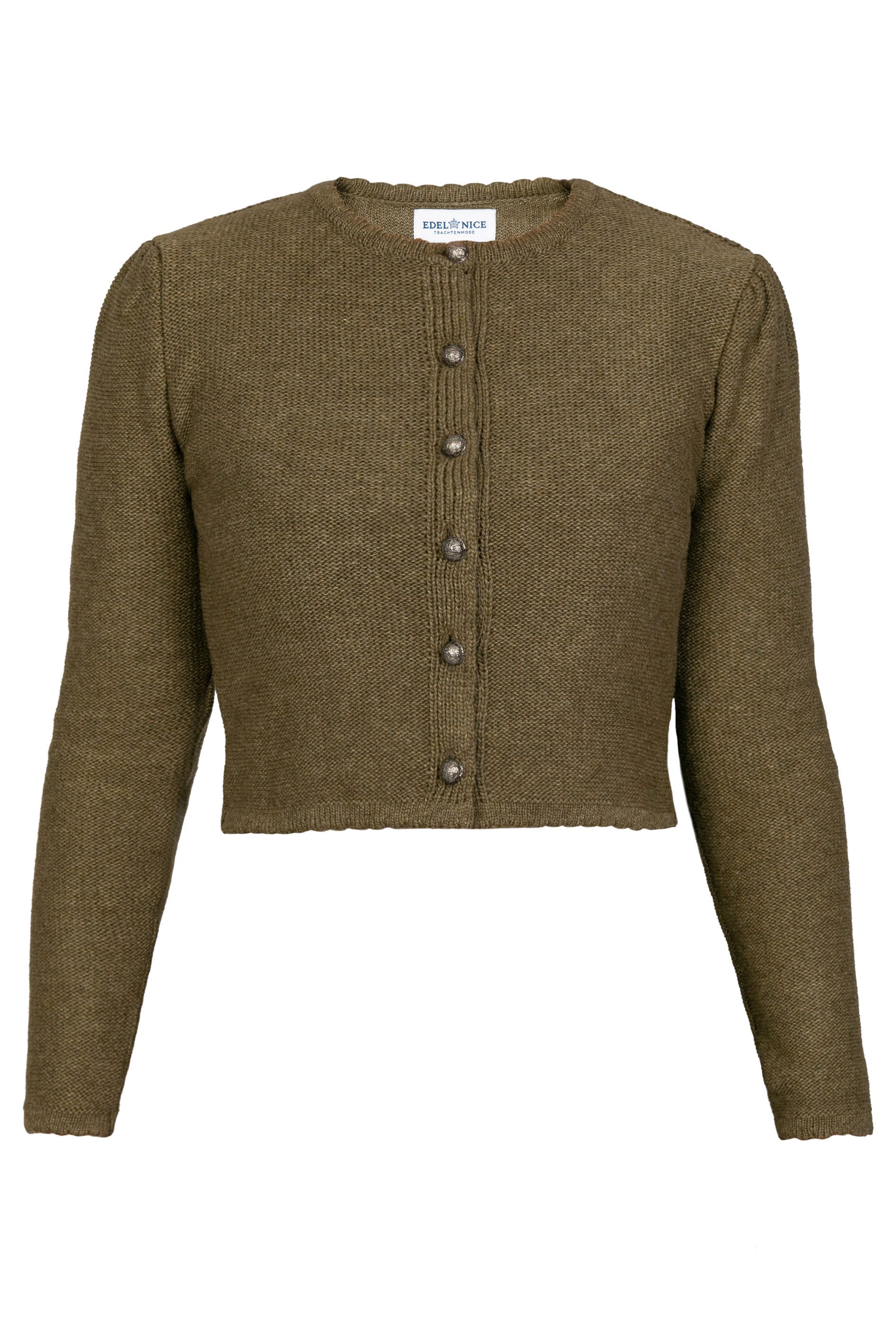 Edelnice Trachtenstrickjacke Sophie Khakigrün