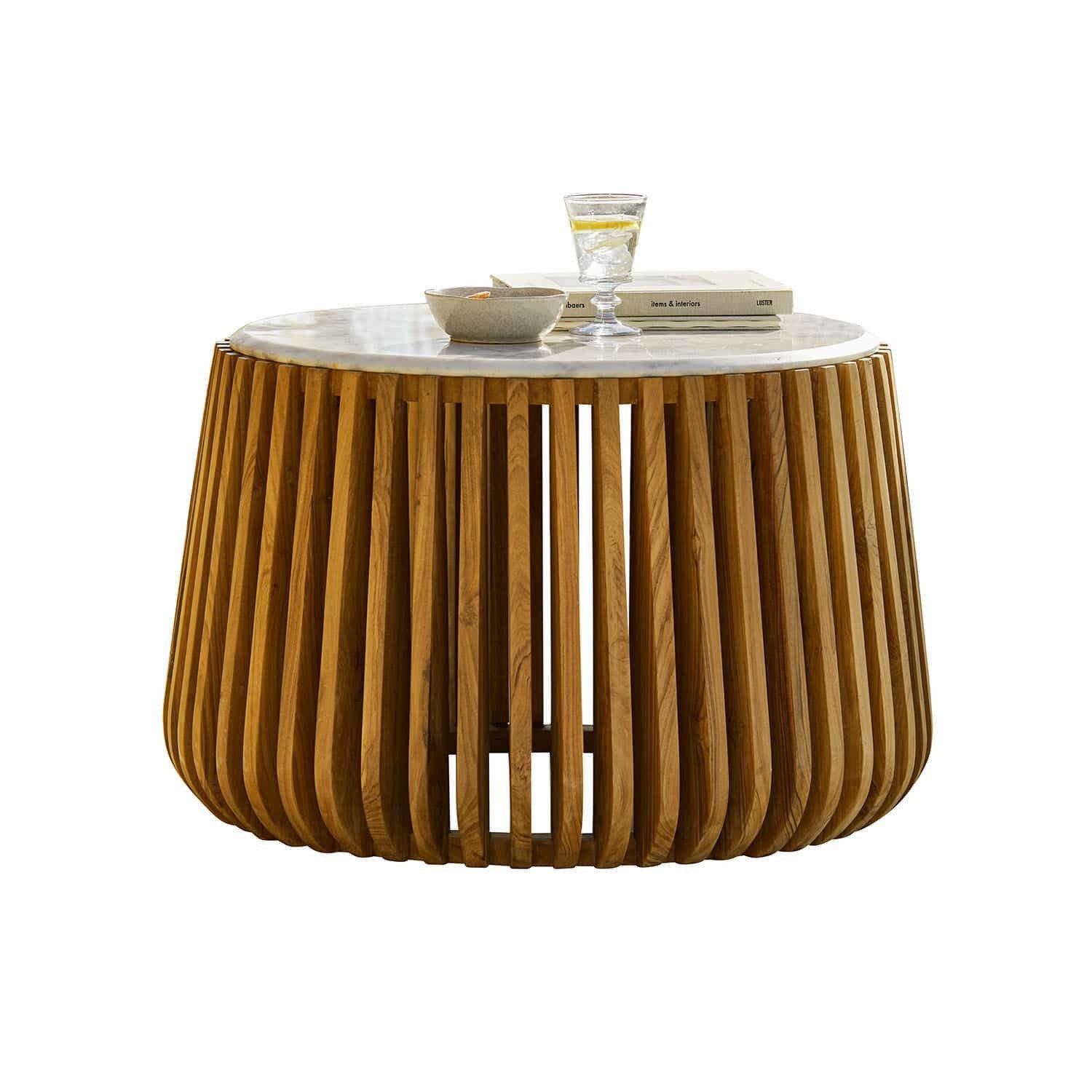 Mirabeau Gartentisch Couchtisch Urbeline braun/weiß