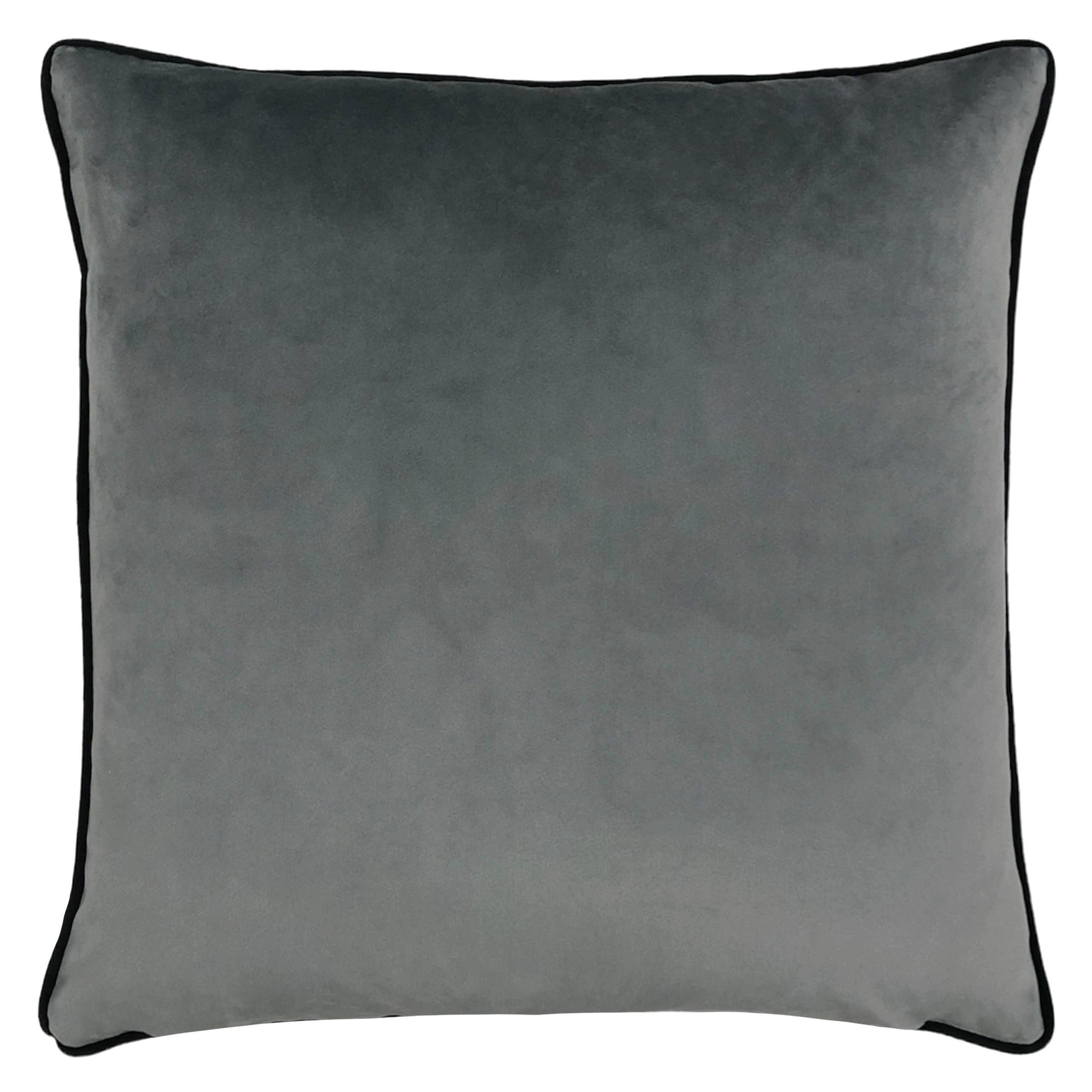 Riva Home Dekokissen Gothic Dekokissen "Serpentine" aus Samt schwarz-grau-silber 45x45 cm