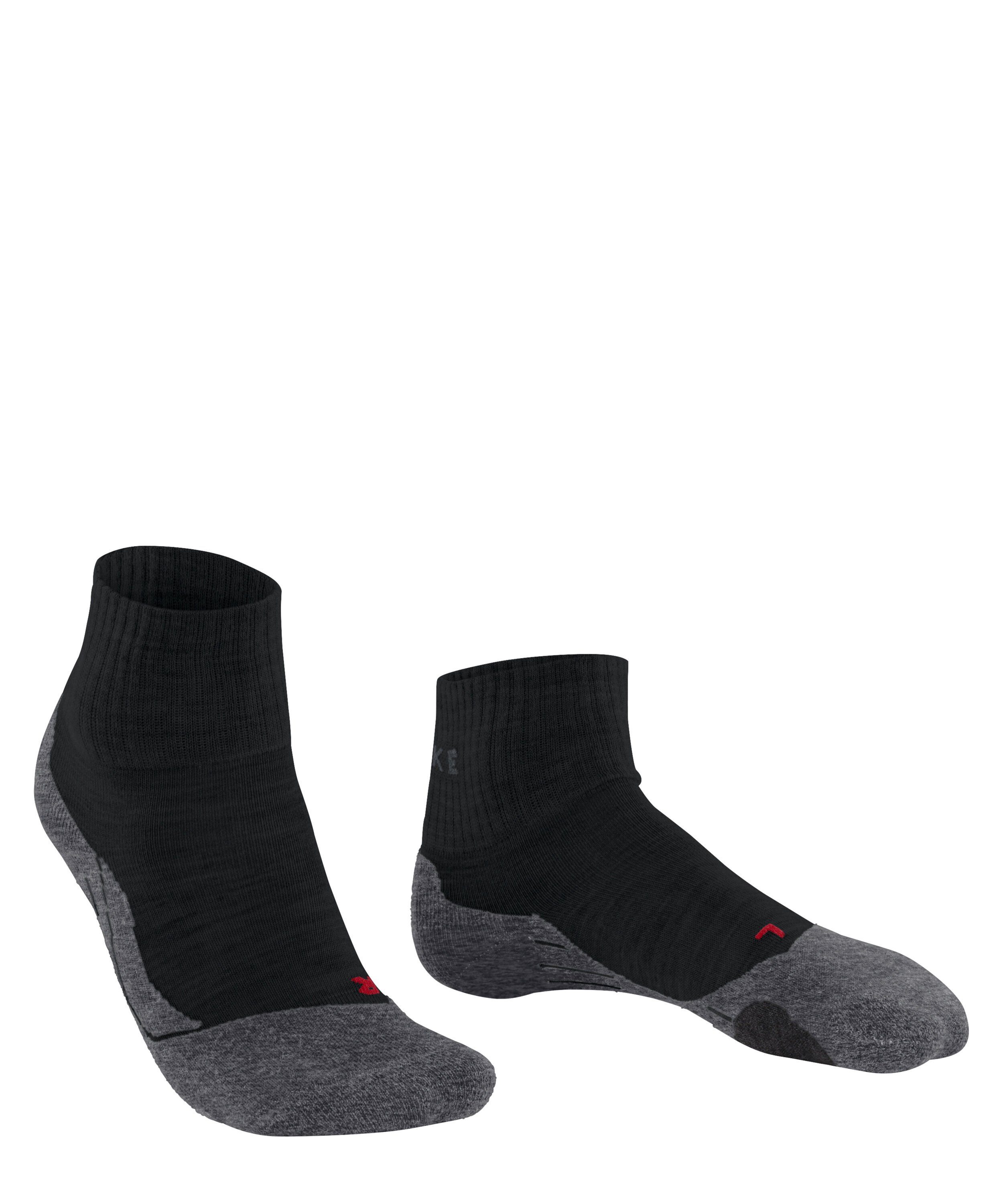 Explore (3010) FALKE (1-Paar) TK2 Hoher Mittelgebirge Wandersocken black-mix Komfort im Short