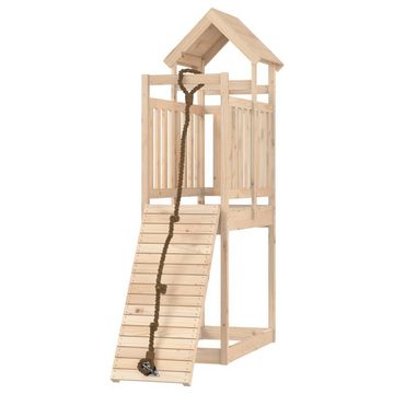 vidaXL Spielhaus Spielturm mit Kletterwand Massivholz Kiefer Kletterturm Kinder Spielen