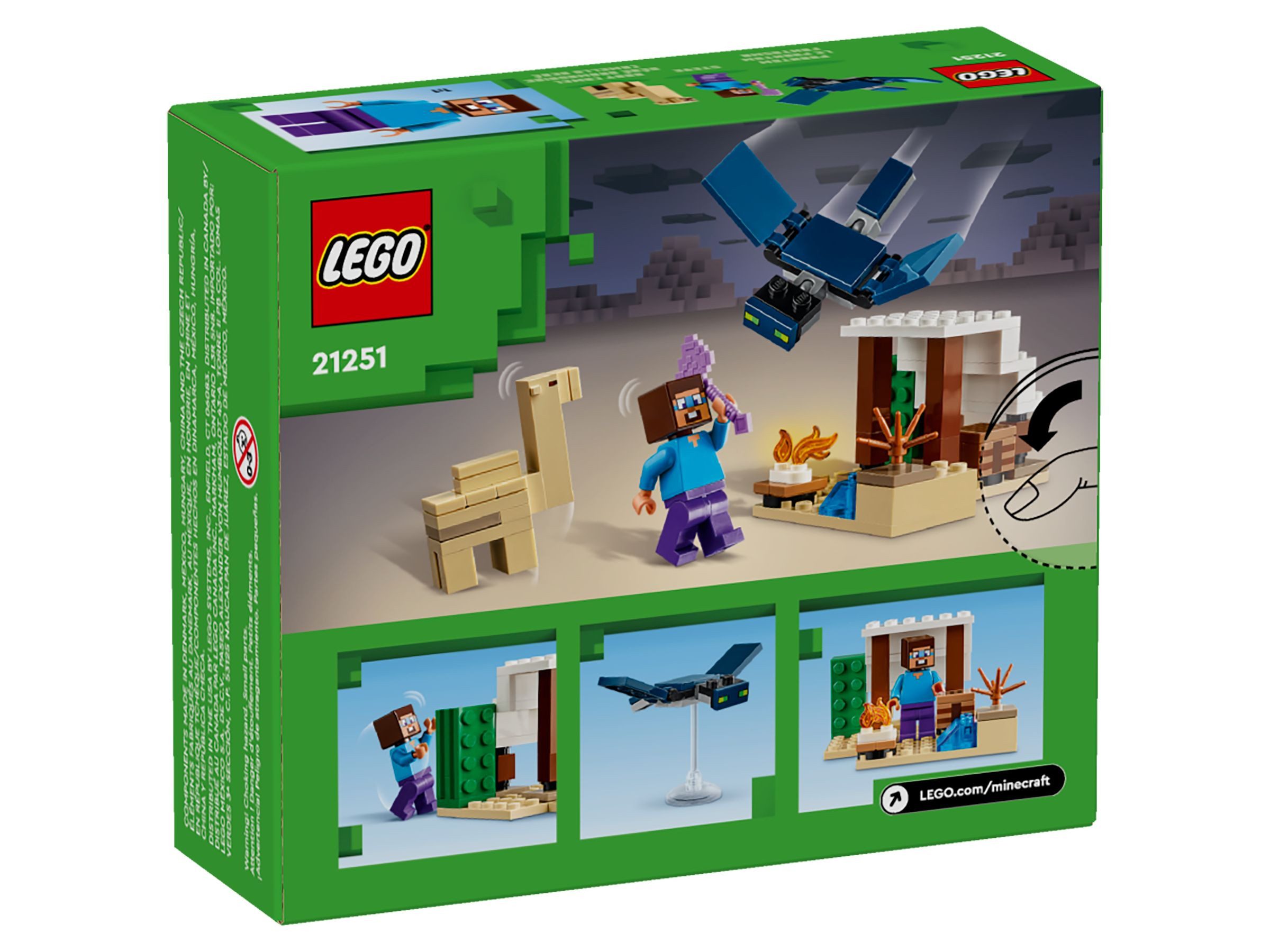 LEGO® LEGO® Minecraft™ 21251 Steves Wüstenexpedition Konstruktionsspielsteine, (75 St) – Bild 2 von 5