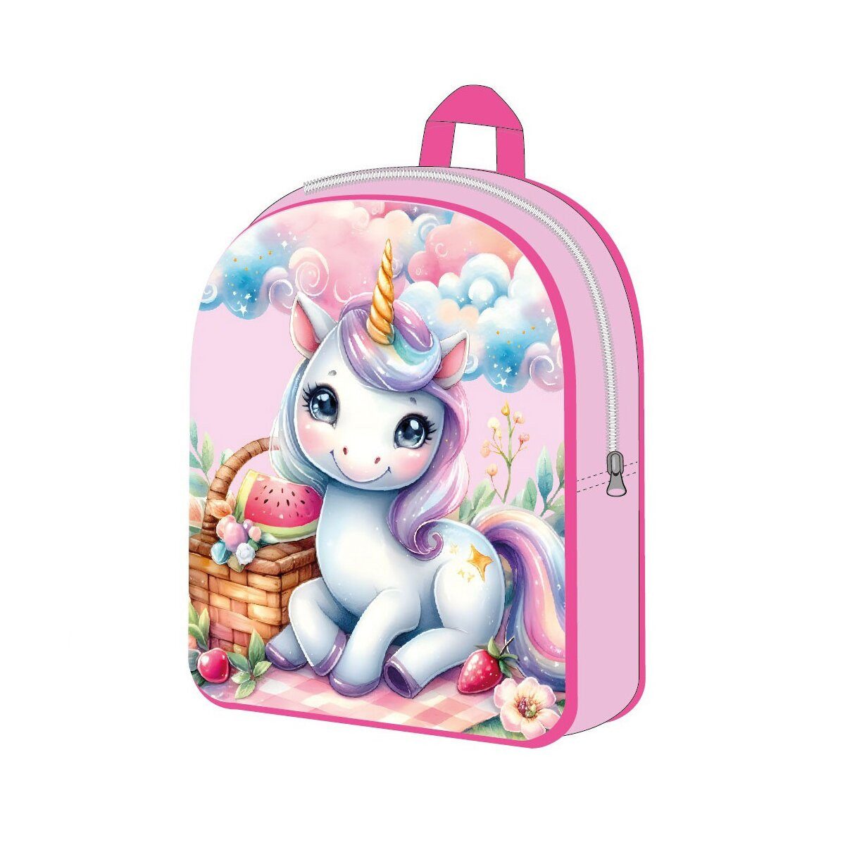 einhorn Kinderrucksack Einhorn Rucksack Kinder – Clouds Tasche 30cm Regenbogen (1-tlg)