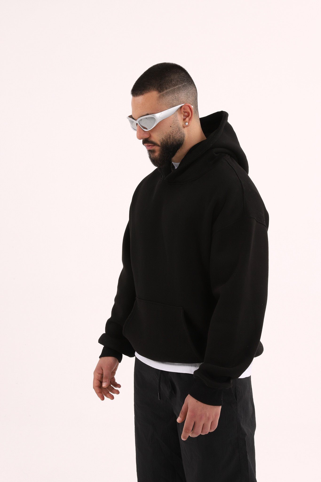 COFI Casuals Hoodie einfarbiger Basic Oversized Hoodie Premium Kapuzenpullover Unisex